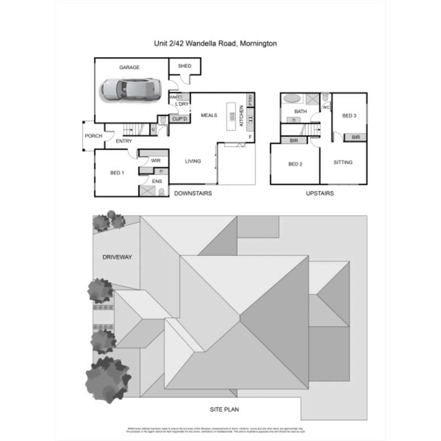 Floorplan of Homely townhouse listing, 33 Kiandra Street, Mornington VIC 3931