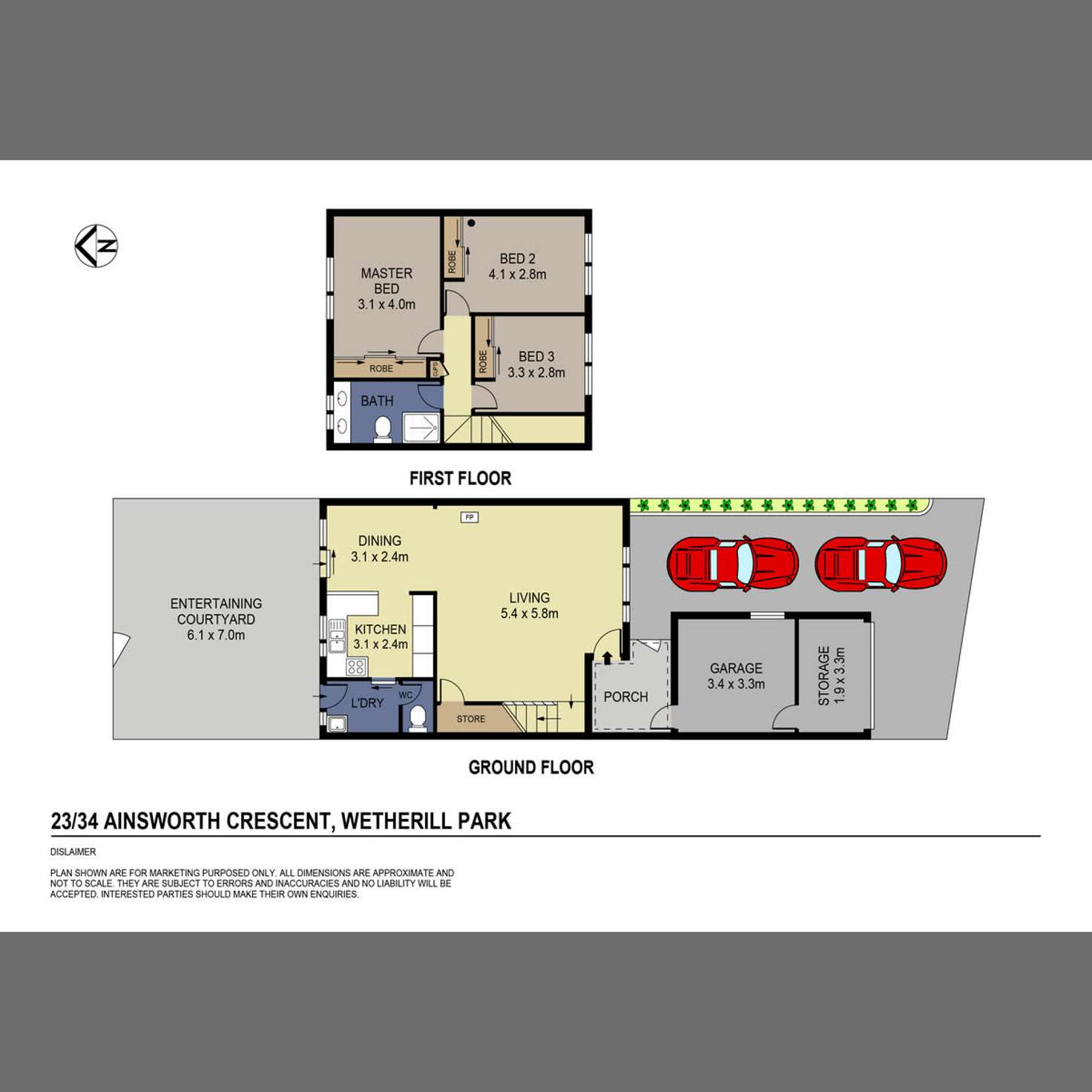 Floorplan of Homely villa listing, 23/34 Ainsworth Crescent, Wetherill Park NSW 2164