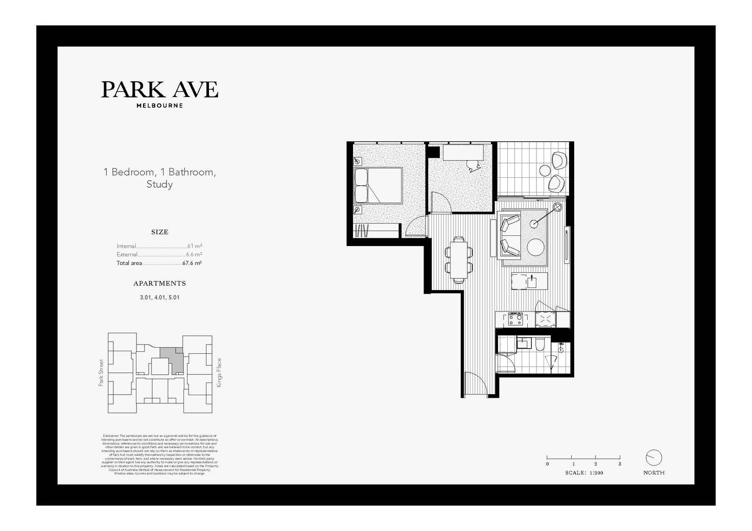 Floorplan of Homely apartment listing, 301/39 Park Street, South Melbourne VIC 3205