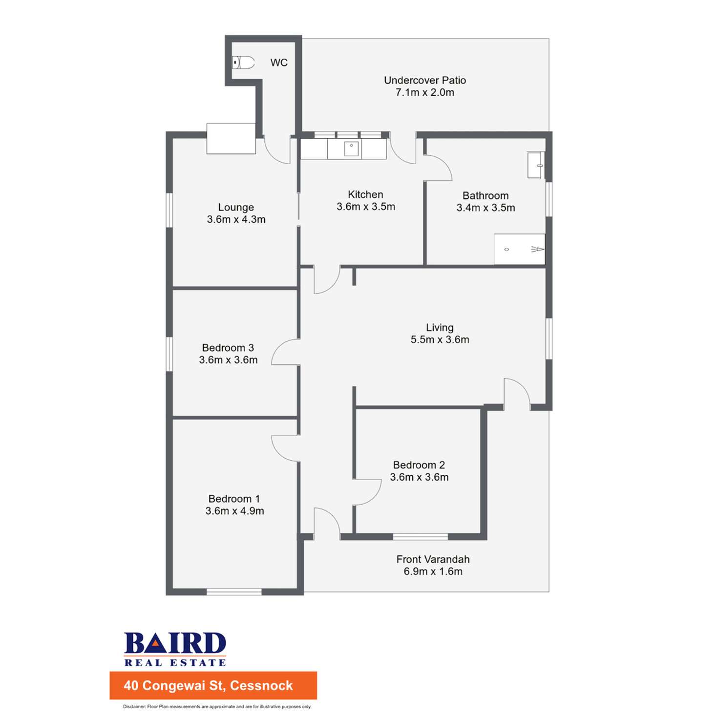 Floorplan of Homely house listing, 40 Congewai Street, Aberdare NSW 2325