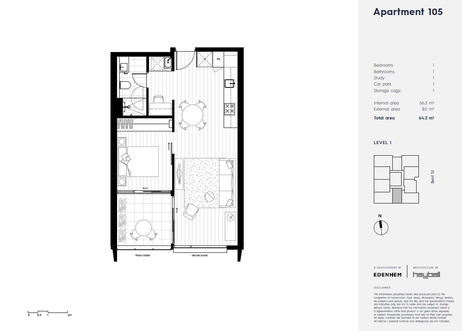 Floorplan of Homely apartment listing, 105/11-13 Bent Street, Bentleigh VIC 3204