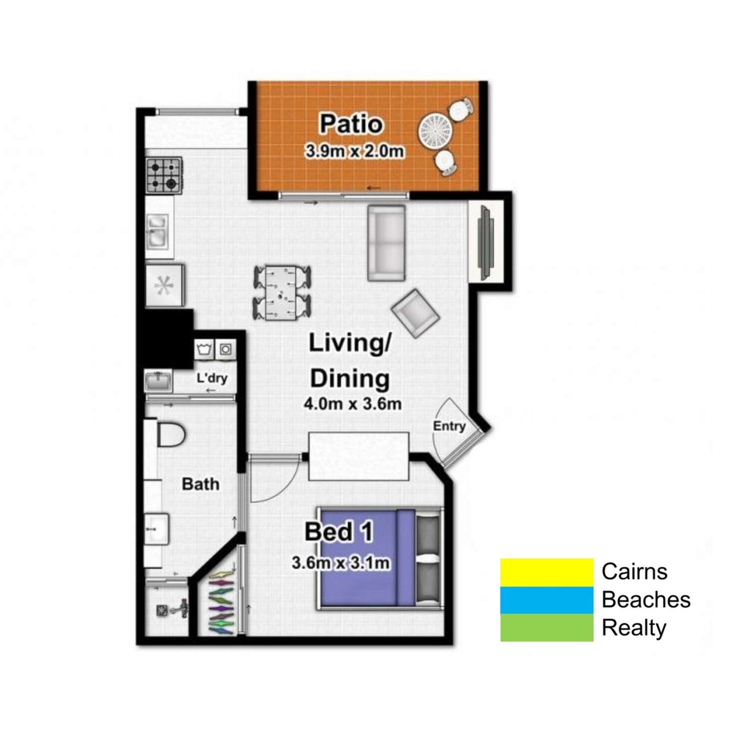 Floorplan of Homely unit listing, 10/6-8 Faculty Close, Smithfield QLD 4878