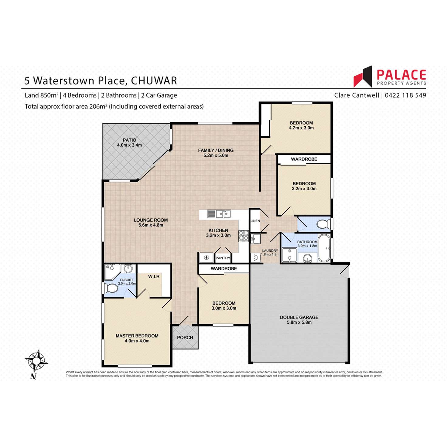 Floorplan of Homely house listing, 5 Waterstown Place, Chuwar QLD 4306