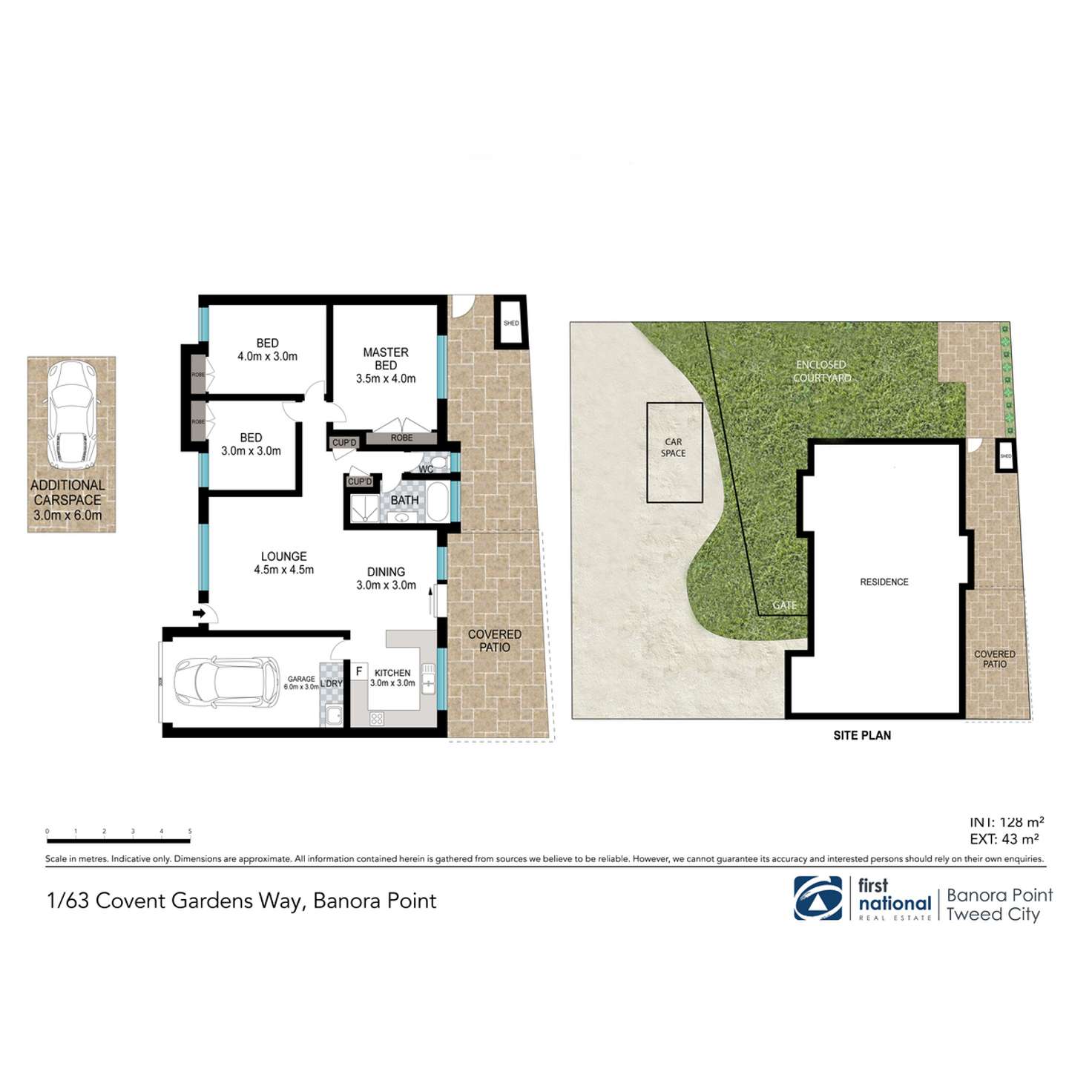 Floorplan of Homely semiDetached listing, 1/63 Covent Gardens Way, Banora Point NSW 2486