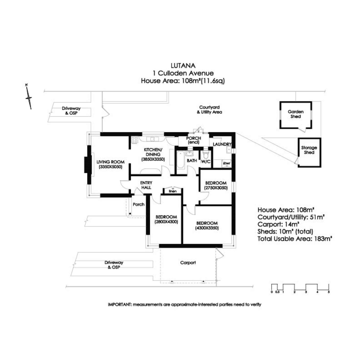 Floorplan of Homely house listing, 1 Culloden Avenue, Lutana TAS 7009