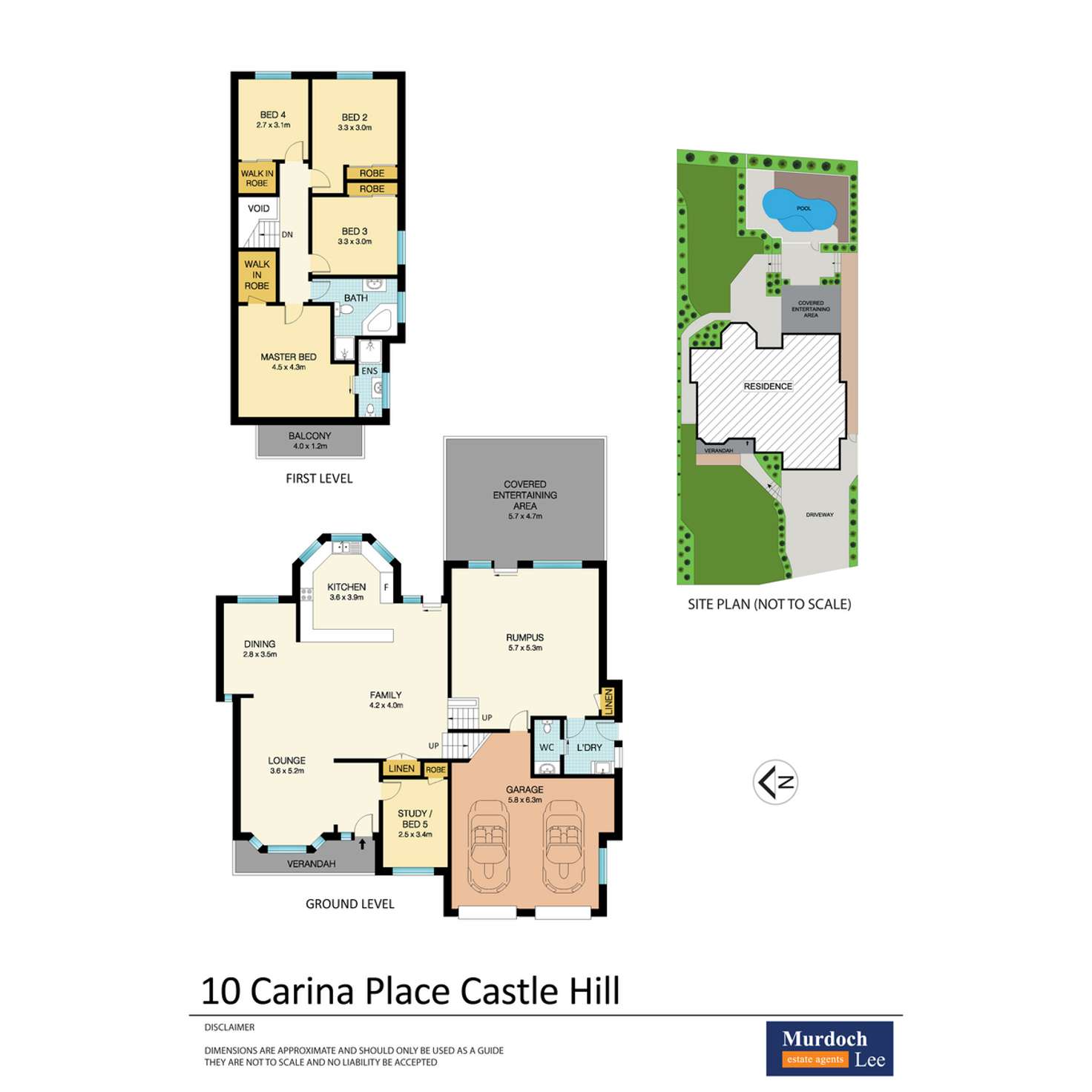 Floorplan of Homely house listing, 10 Carina Place, Castle Hill NSW 2154