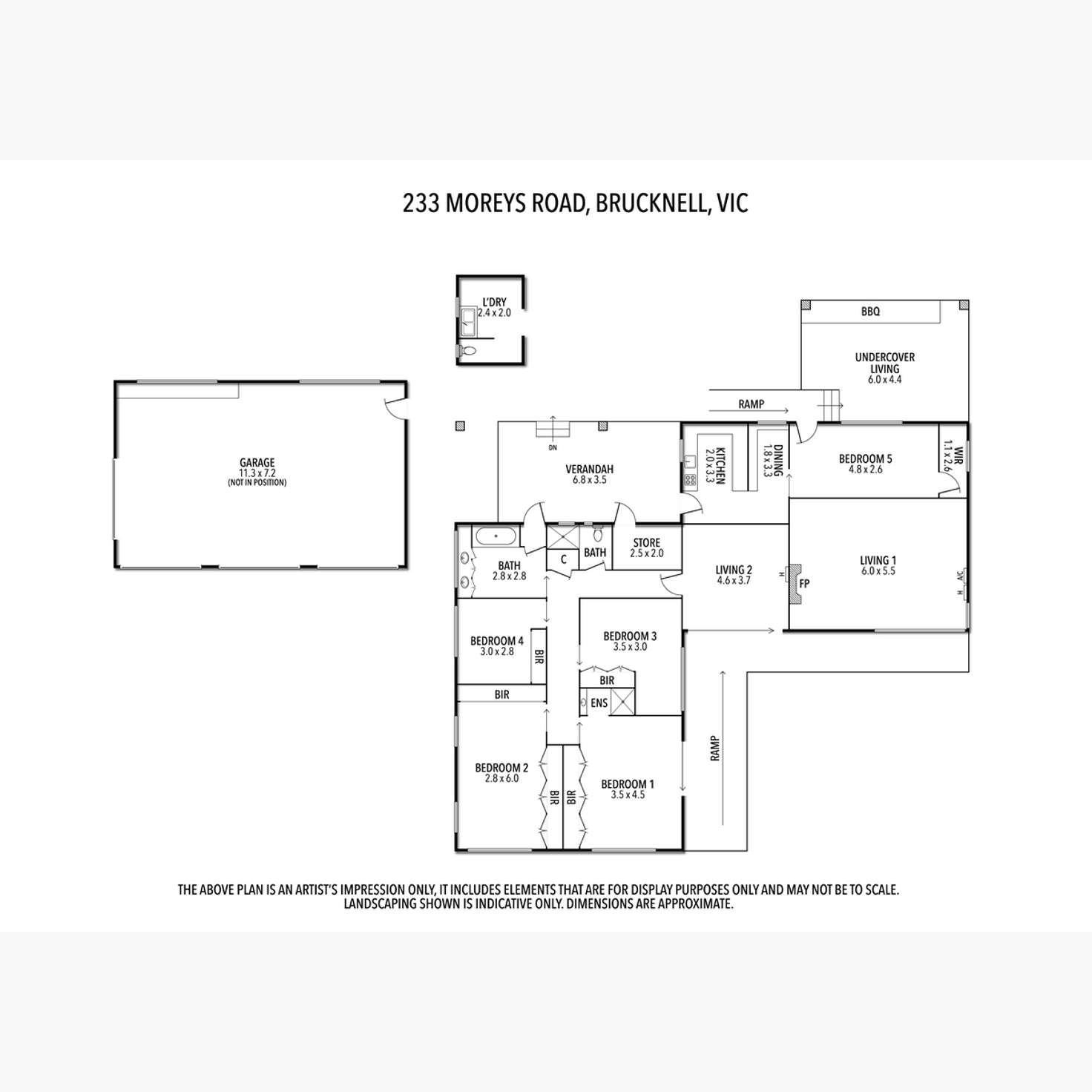 Floorplan of Homely lifestyle listing, 233 Moreys Road, Brucknell VIC 3268