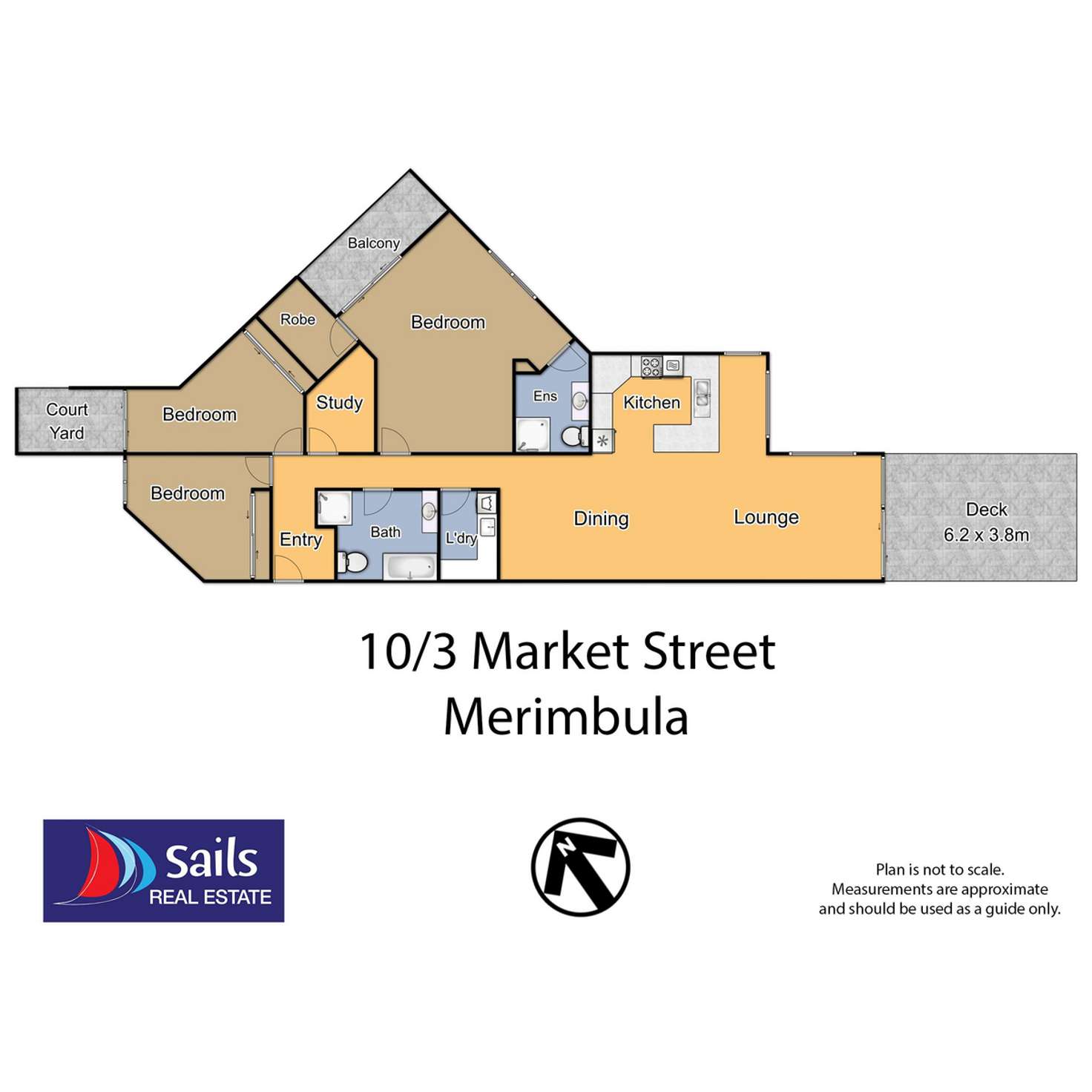 Floorplan of Homely apartment listing, 10/3 Market Street, Merimbula NSW 2548