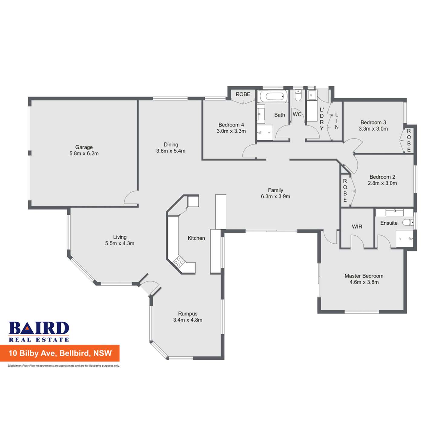 Floorplan of Homely house listing, 10 Bilby Close, Bellbird NSW 2325
