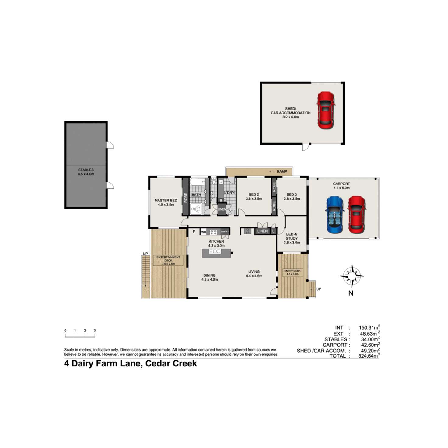 Floorplan of Homely house listing, 4 Dairy Farm Lane, Cedar Creek QLD 4520