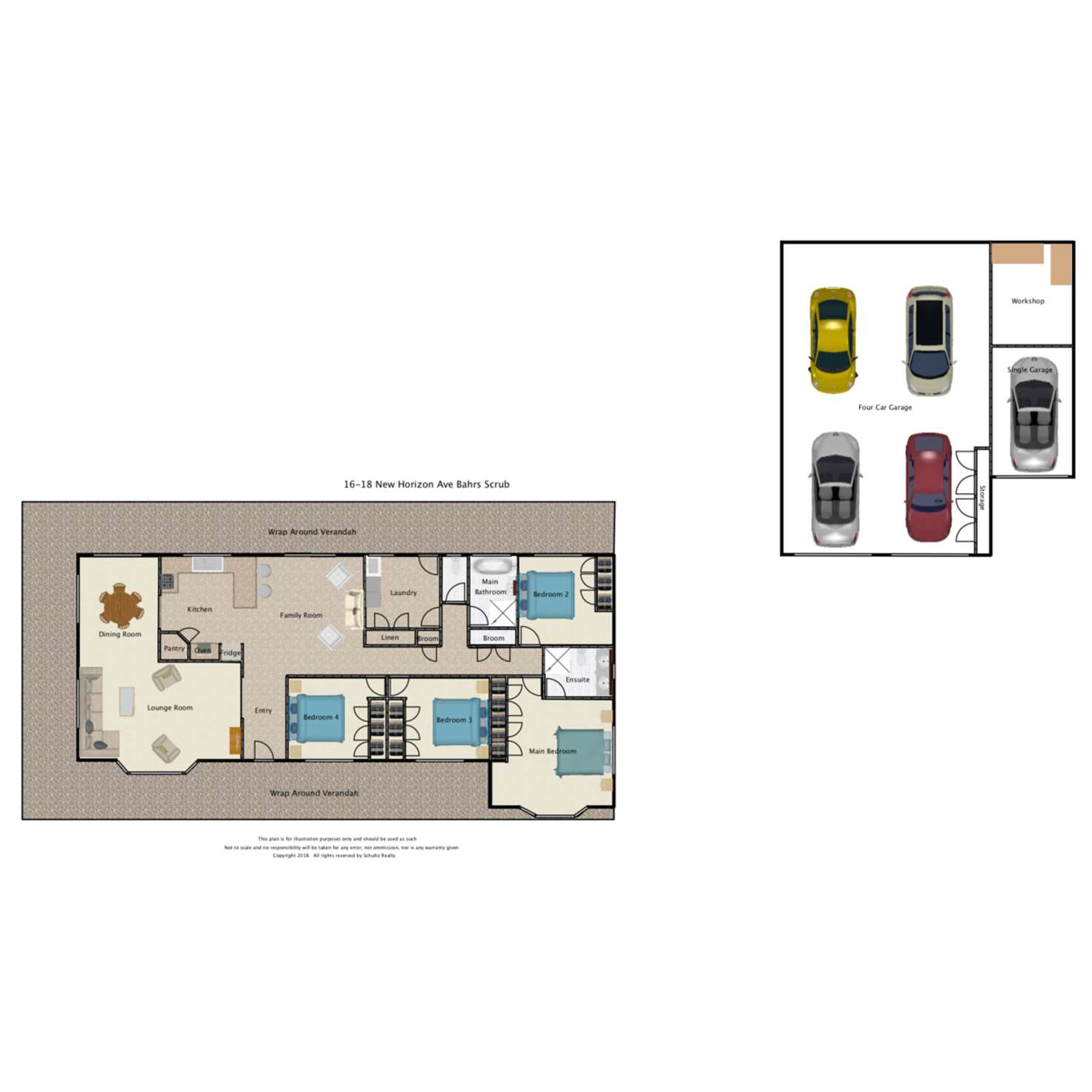 Floorplan of Homely house listing, 16-18 New Horizon Avenue, Bahrs Scrub QLD 4207