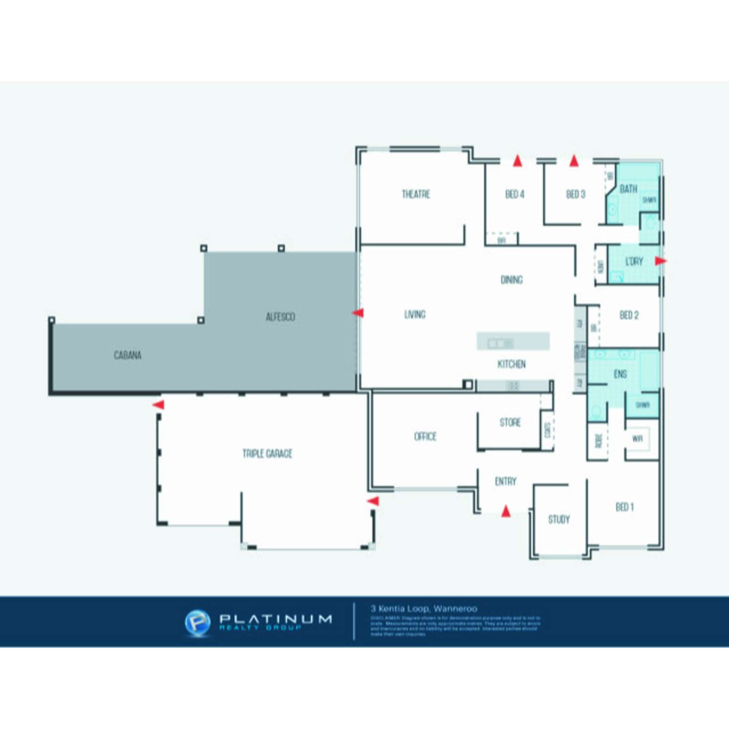 Floorplan of Homely house listing, 3 Kentia Loop, Wanneroo WA 6065