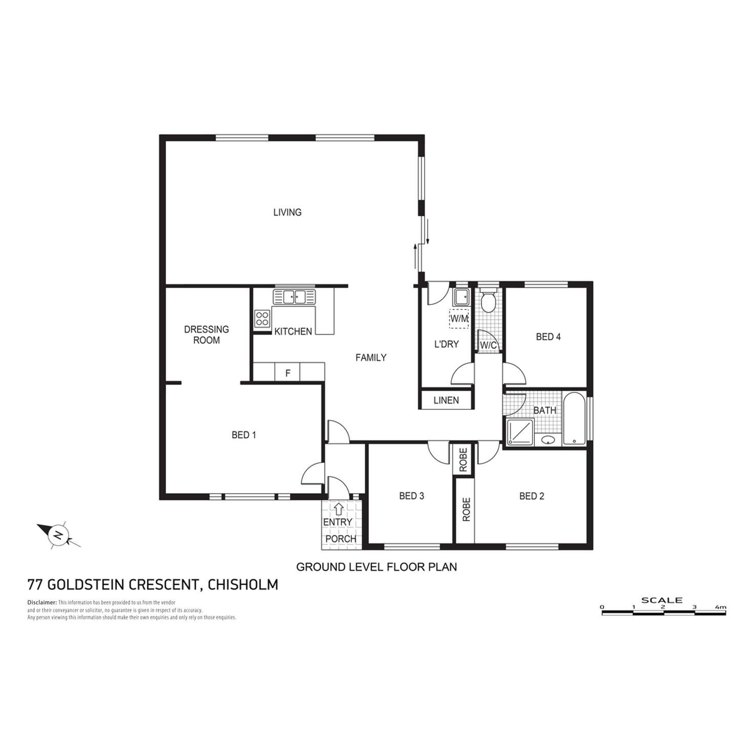 Floorplan of Homely house listing, 77 Goldstein Crescent, Chisholm ACT 2905