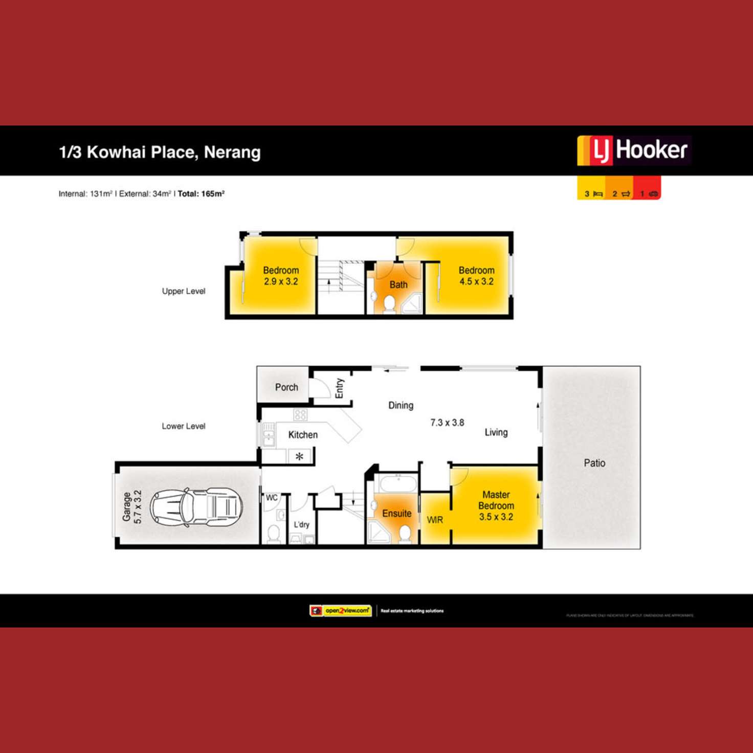 Floorplan of Homely semiDetached listing, 1/3 Kowhai Place, Nerang QLD 4211