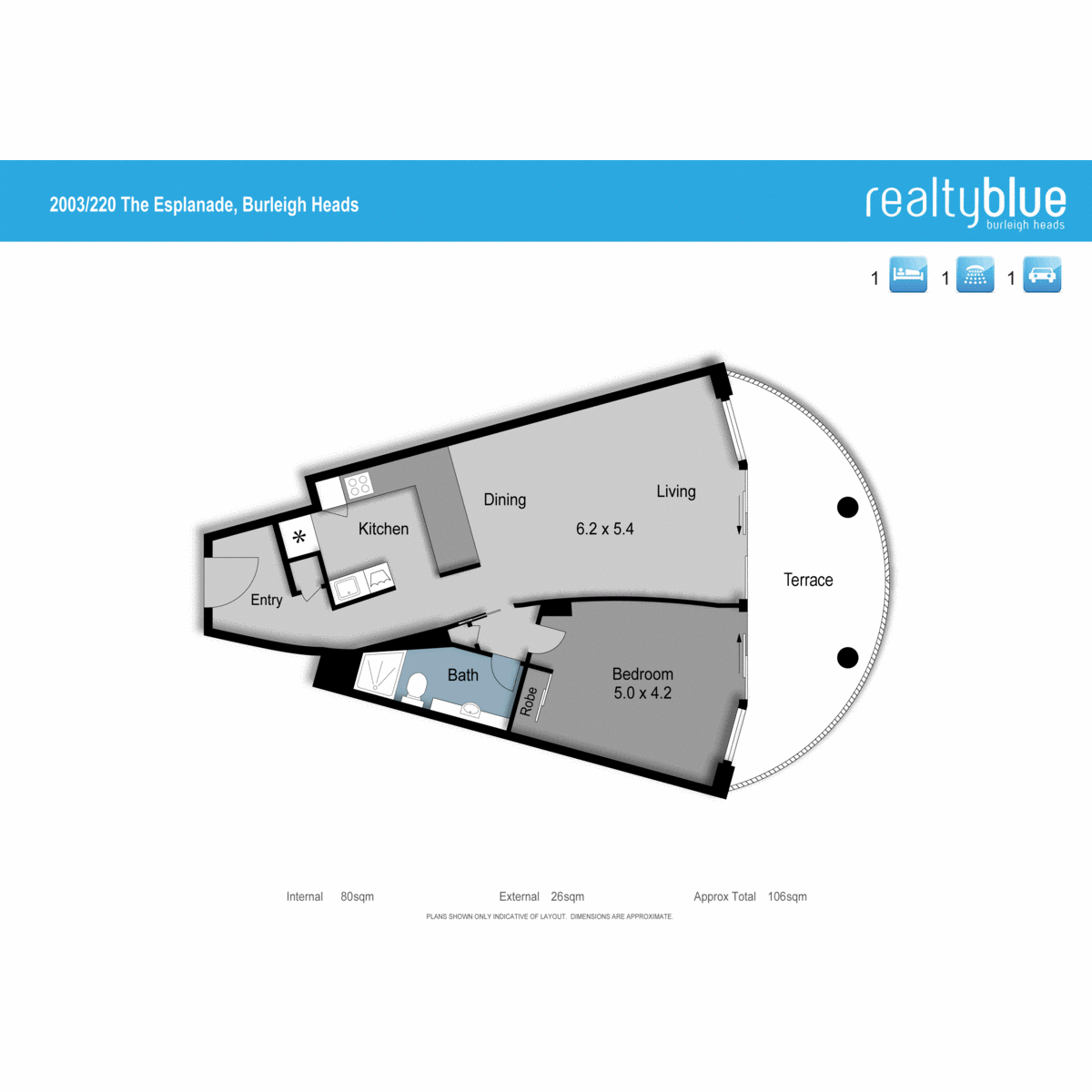 Floorplan of Homely apartment listing, 2003/220 The Esplanade, Burleigh Heads QLD 4220