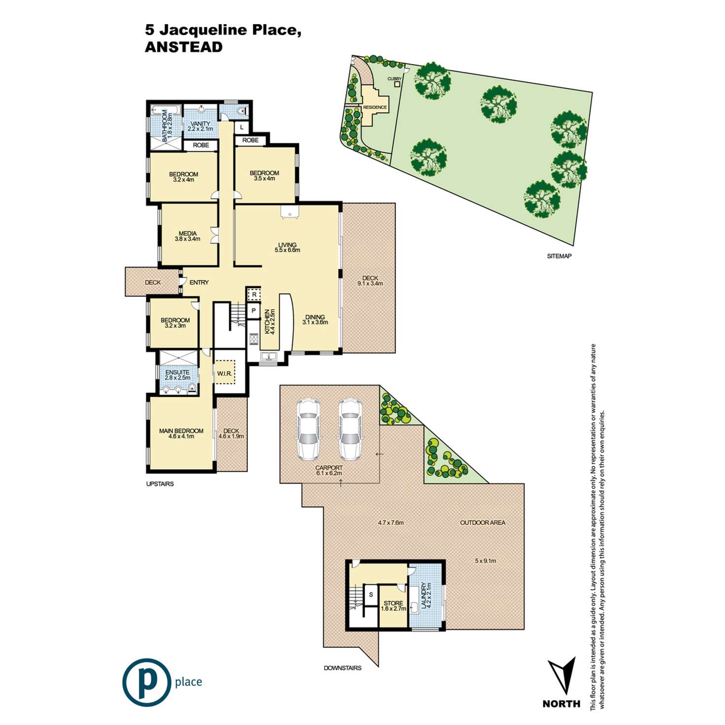 Floorplan of Homely house listing, 5 Jacqueline Place, Anstead QLD 4070
