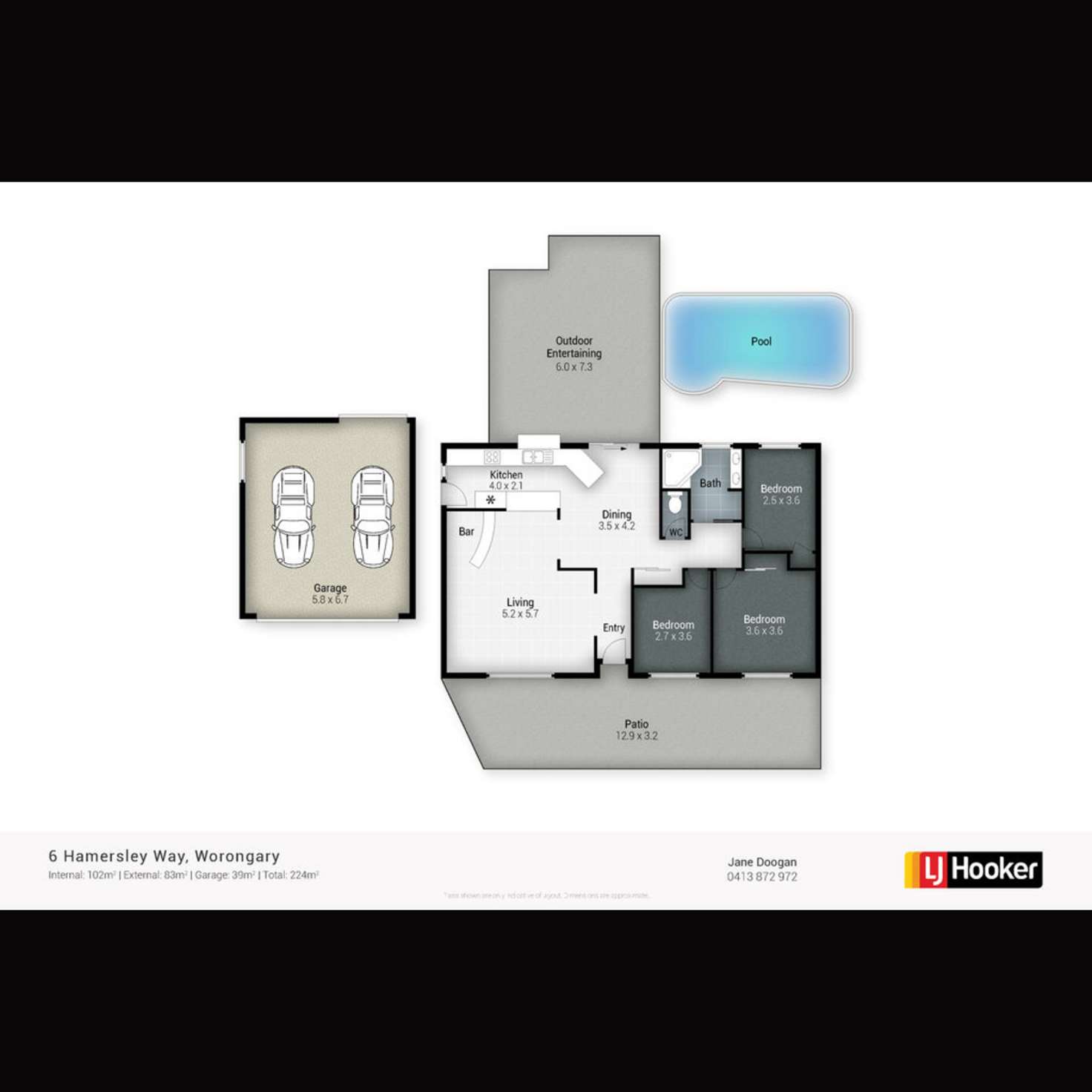 Floorplan of Homely house listing, 6 Hamersley Way, Worongary QLD 4213