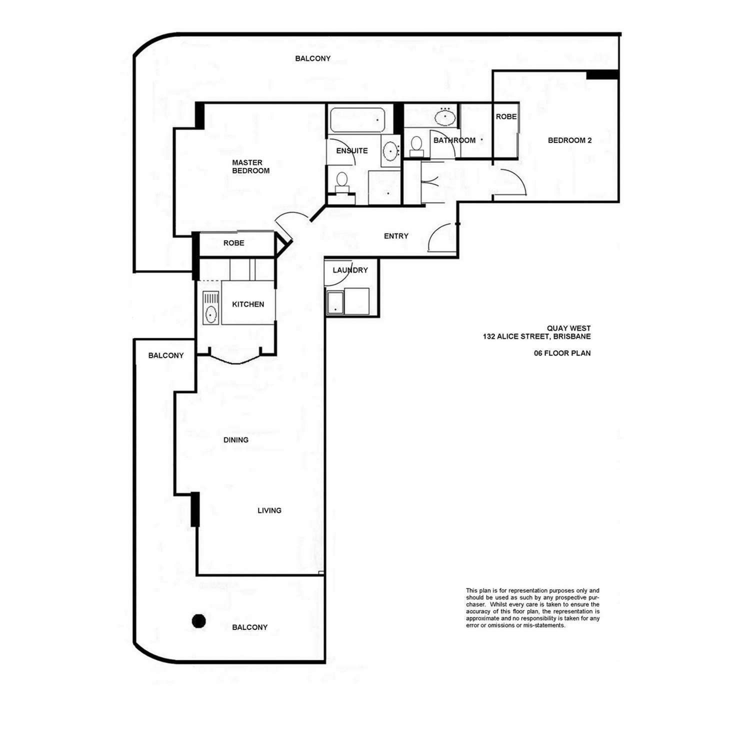 Floorplan of Homely apartment listing, 1706/132 Alice Street, Brisbane City QLD 4000