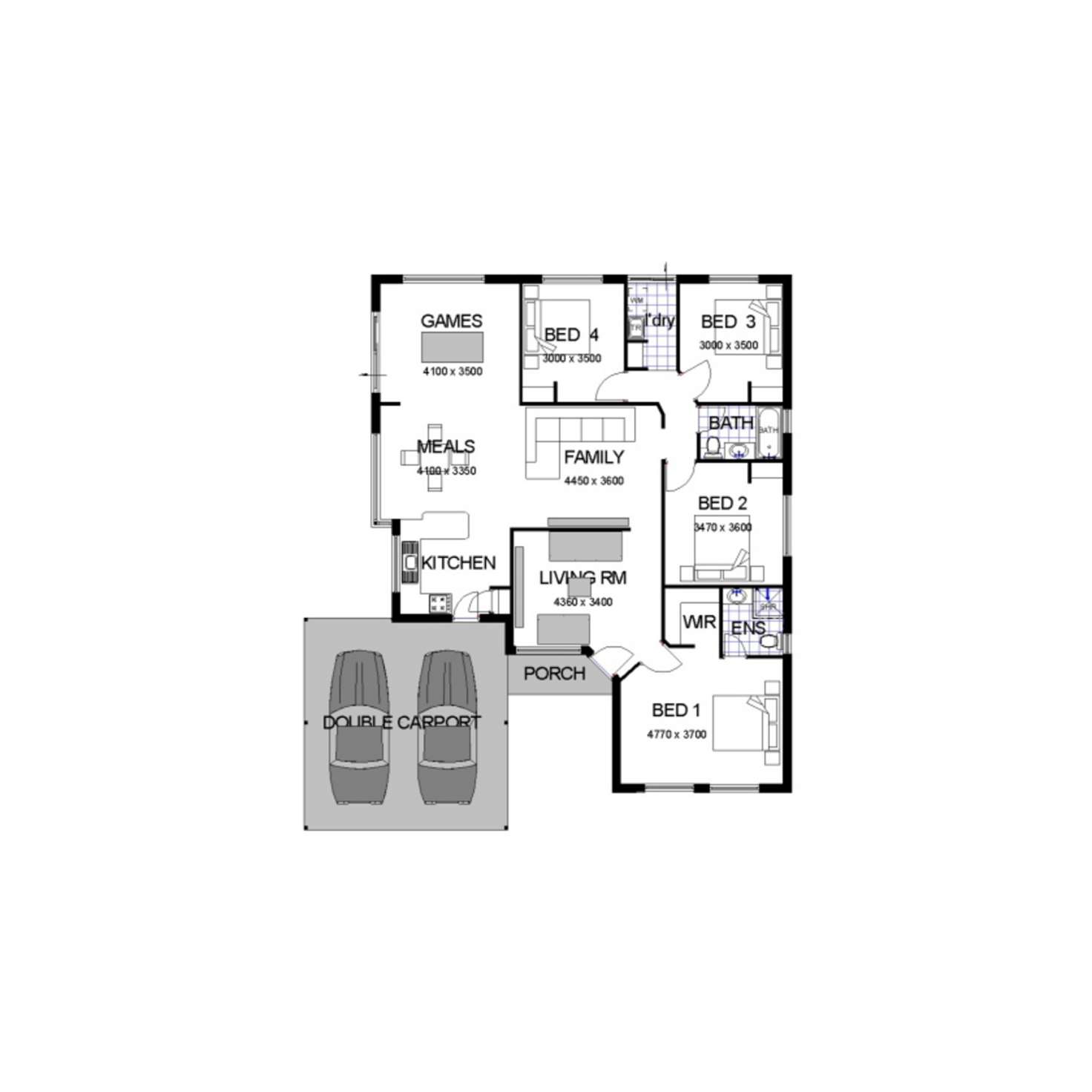 Floorplan of Homely house listing, 103 Guadalupe Drive, Ballajura WA 6066