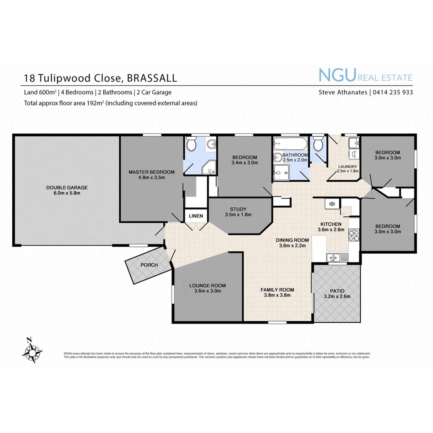 Floorplan of Homely house listing, 18 Tulipwood Close, Brassall QLD 4305