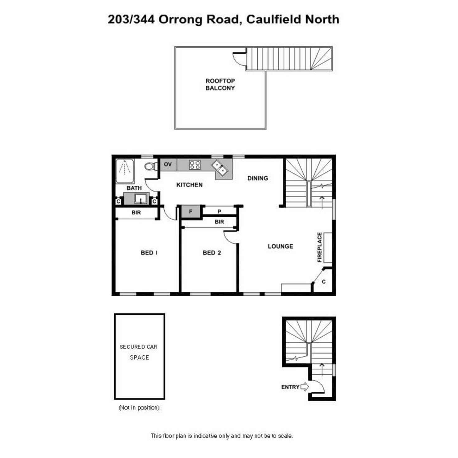 Floorplan of Homely apartment listing, 203/344 Orrong Road, Caulfield North VIC 3161