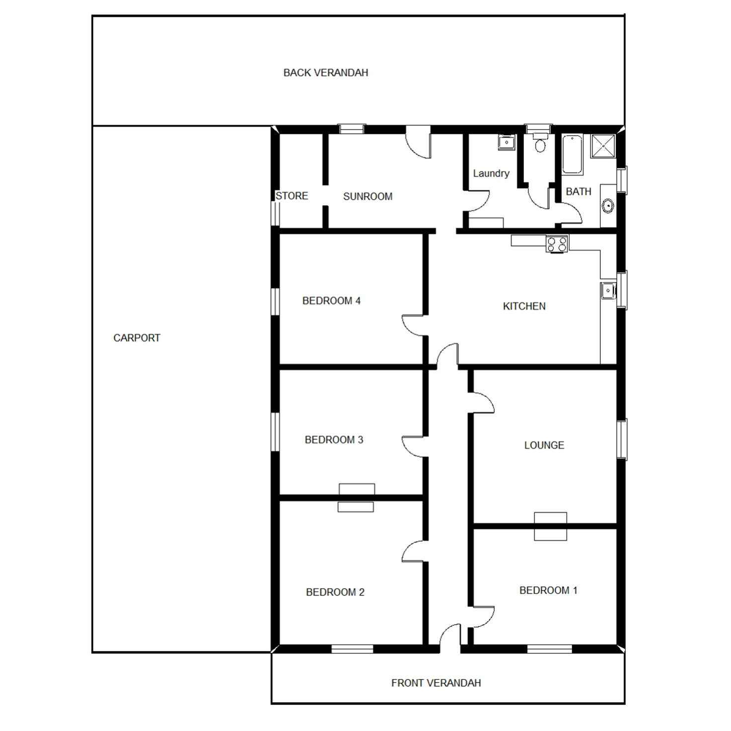 Floorplan of Homely house listing, 19 Fifth Street, Quorn SA 5433