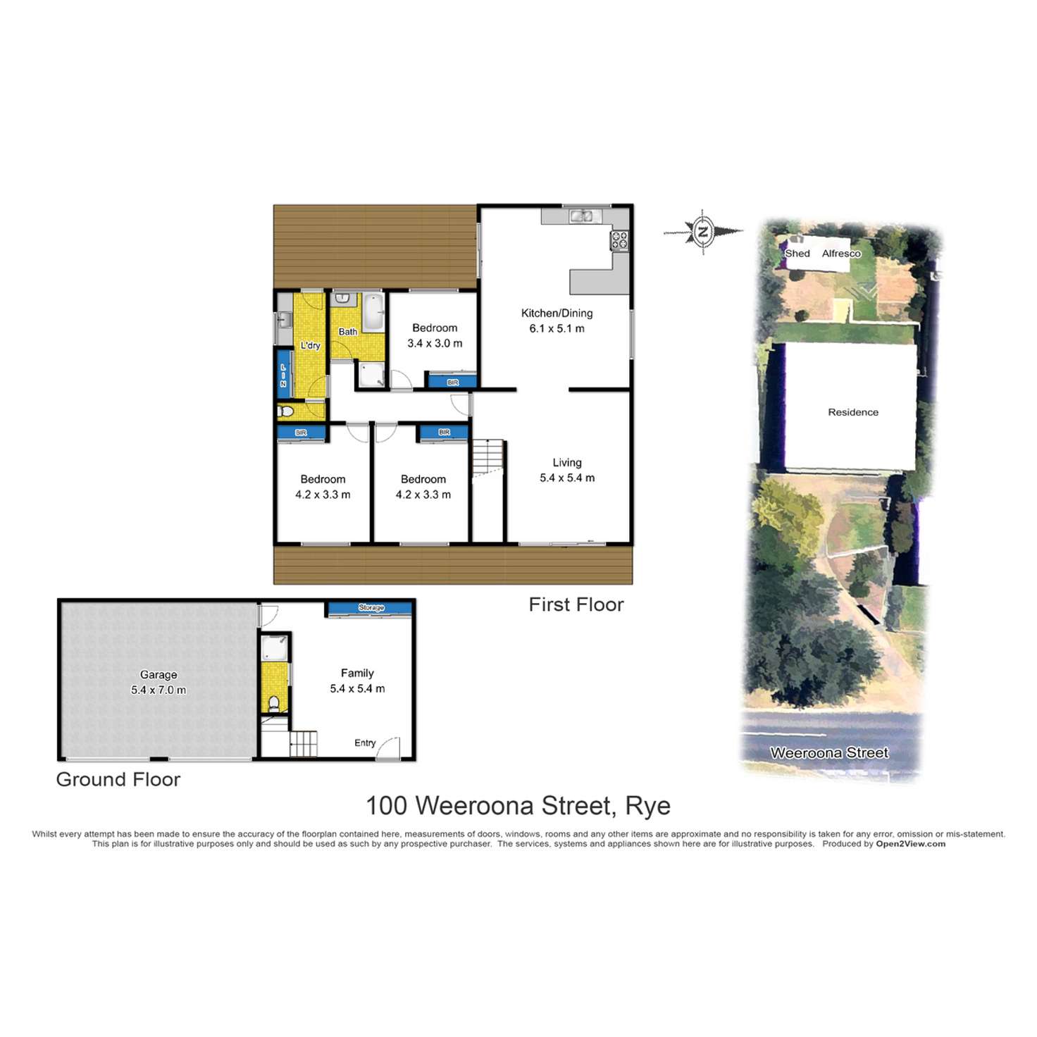 Floorplan of Homely house listing, 100 Weeroona Street, Rye VIC 3941