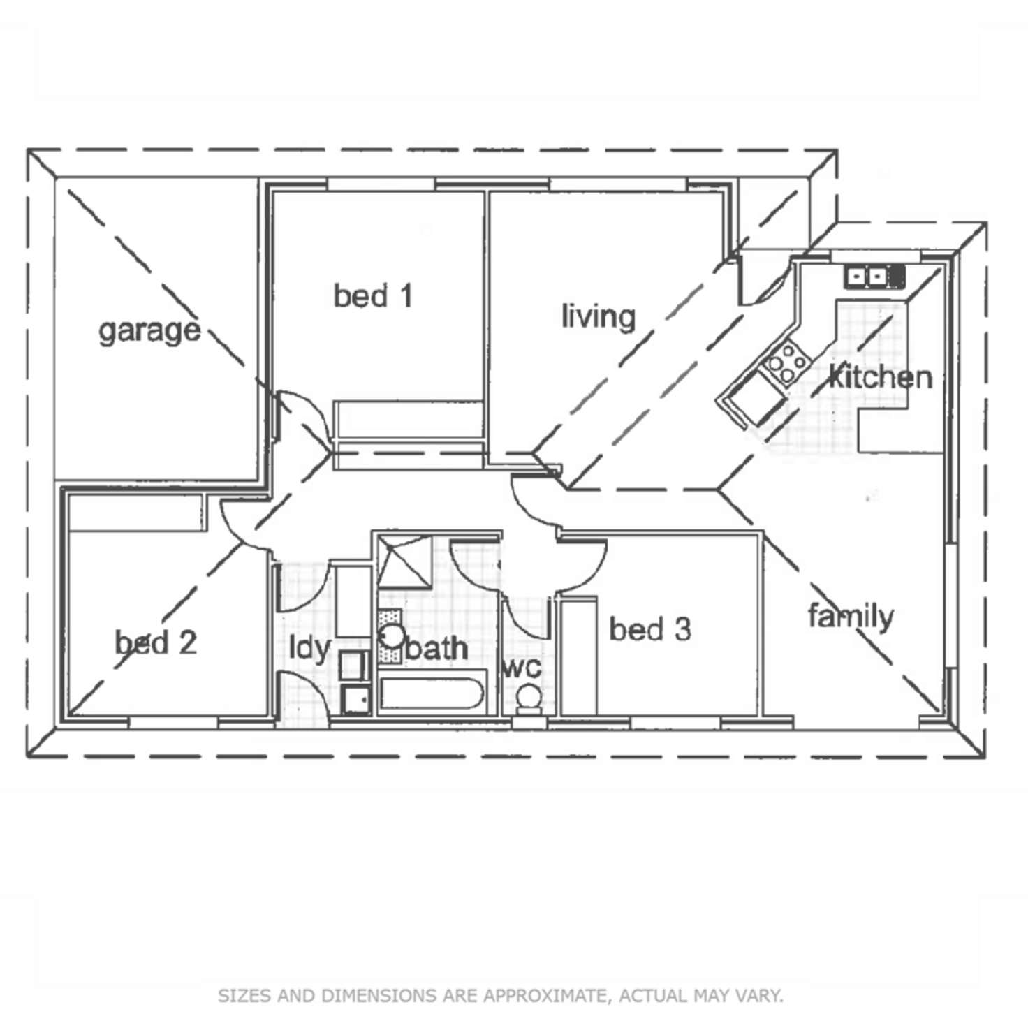 Floorplan of Homely unit listing, 2/62B Racecourse Road, Brighton TAS 7030