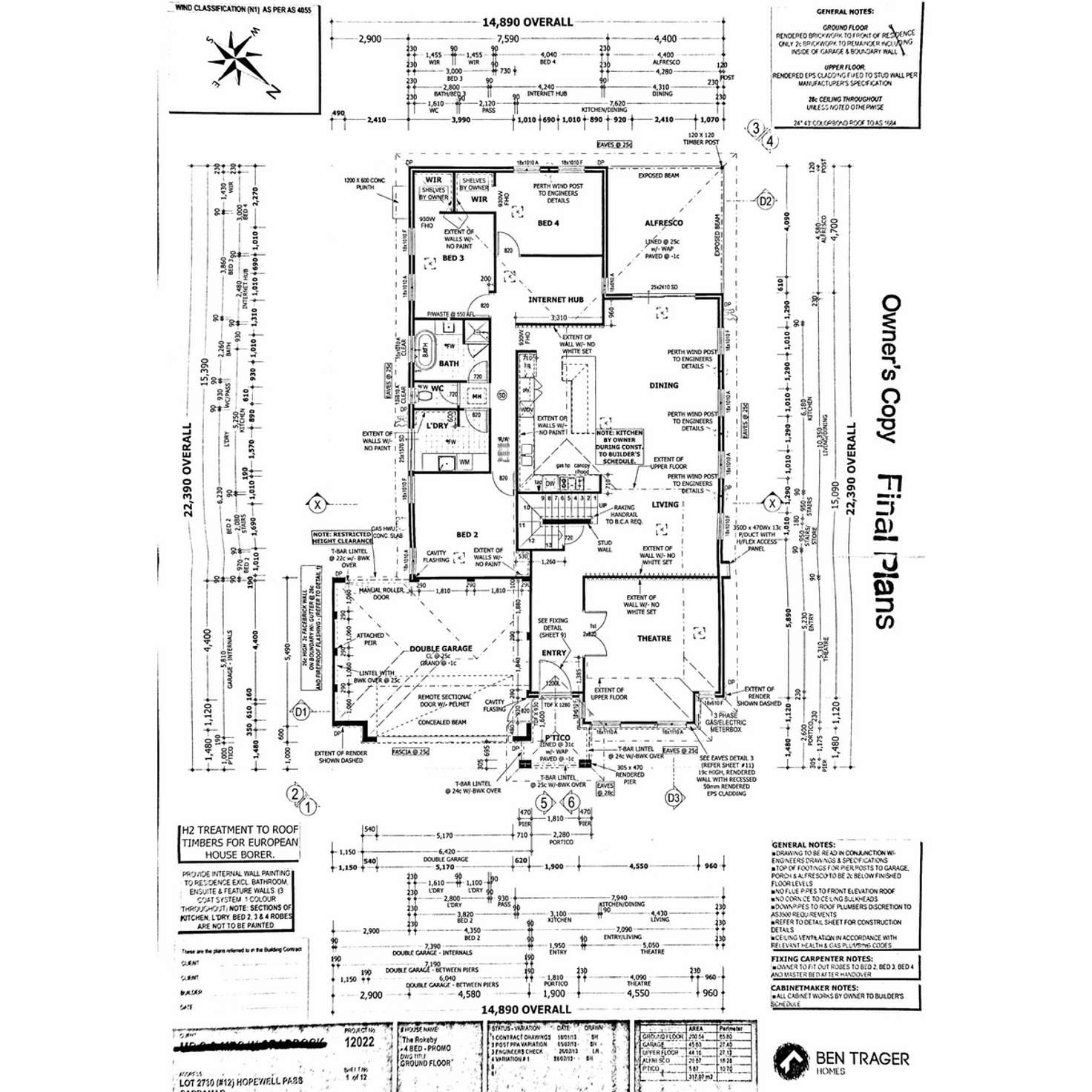 Floorplan of Homely house listing, 12 Hopewell Pass, Carramar WA 6031