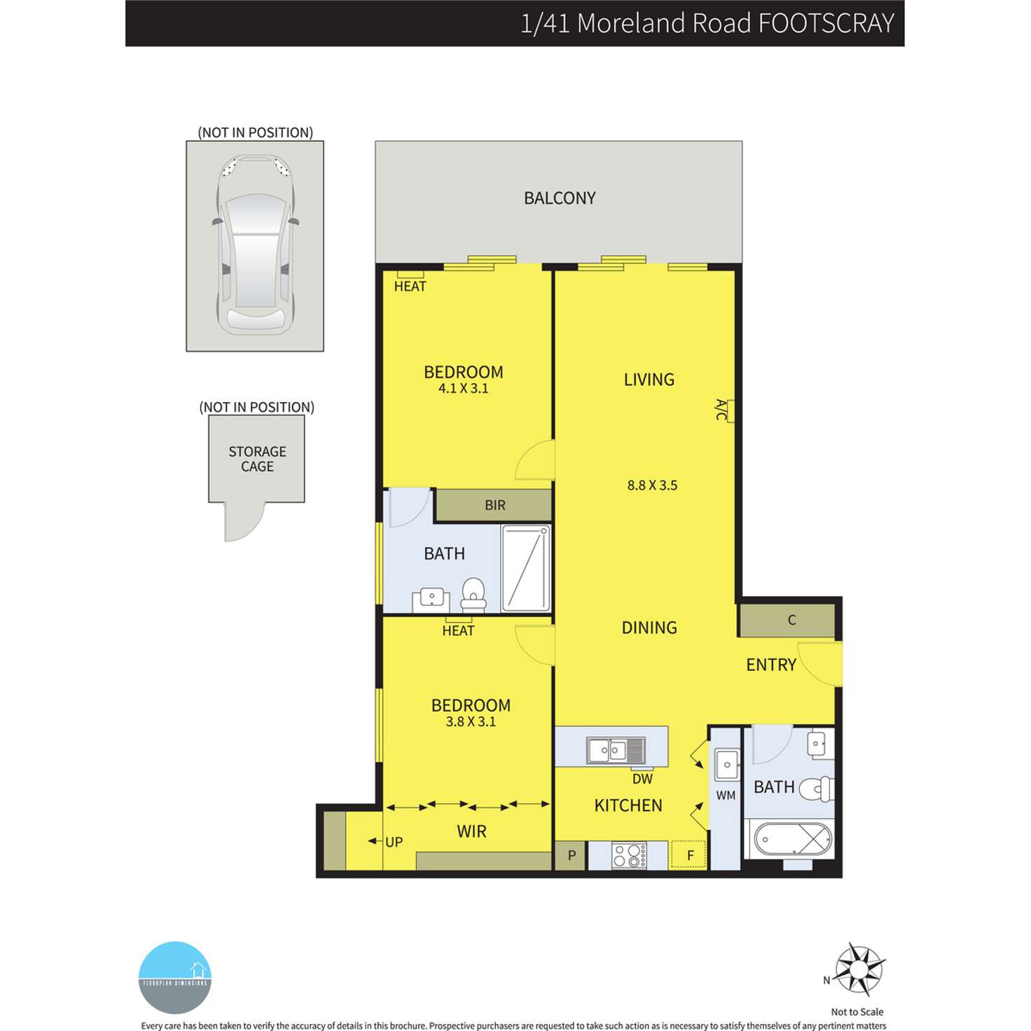 Floorplan of Homely apartment listing, 1/41 Moreland Street, Footscray VIC 3011