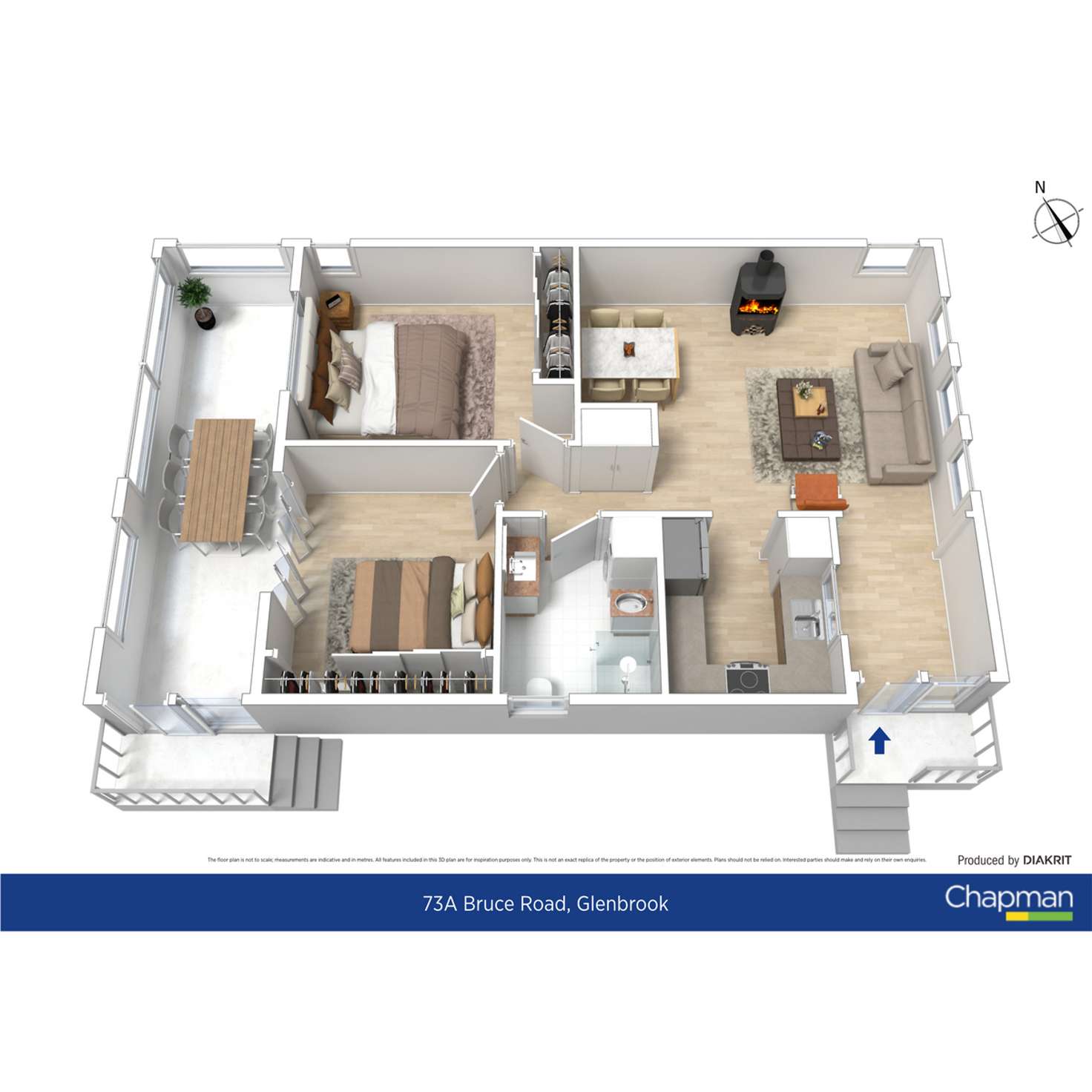 Floorplan of Homely villa listing, 2/73 Bruce Road, Glenbrook NSW 2773