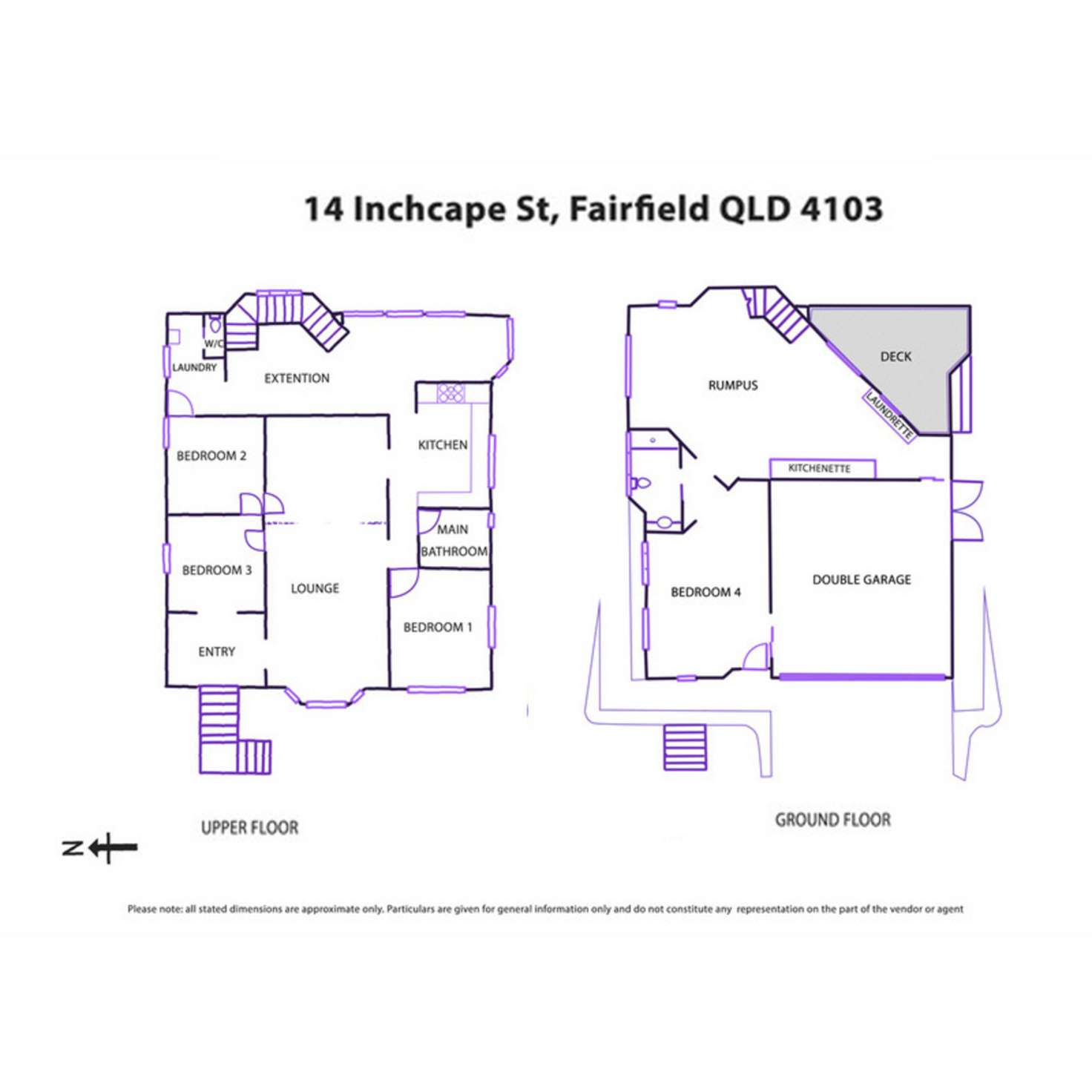 Floorplan of Homely house listing, 14 Inchcape Street, Fairfield QLD 4103