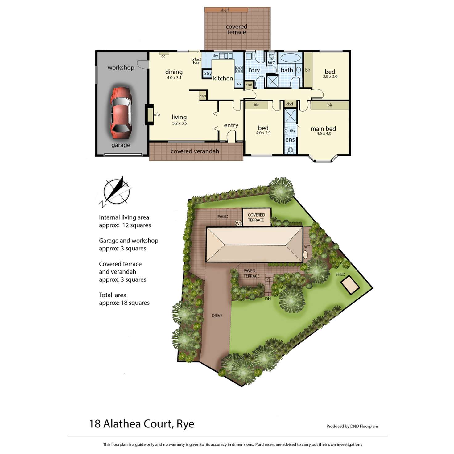 Floorplan of Homely house listing, 18 Alathea Court, Rye VIC 3941