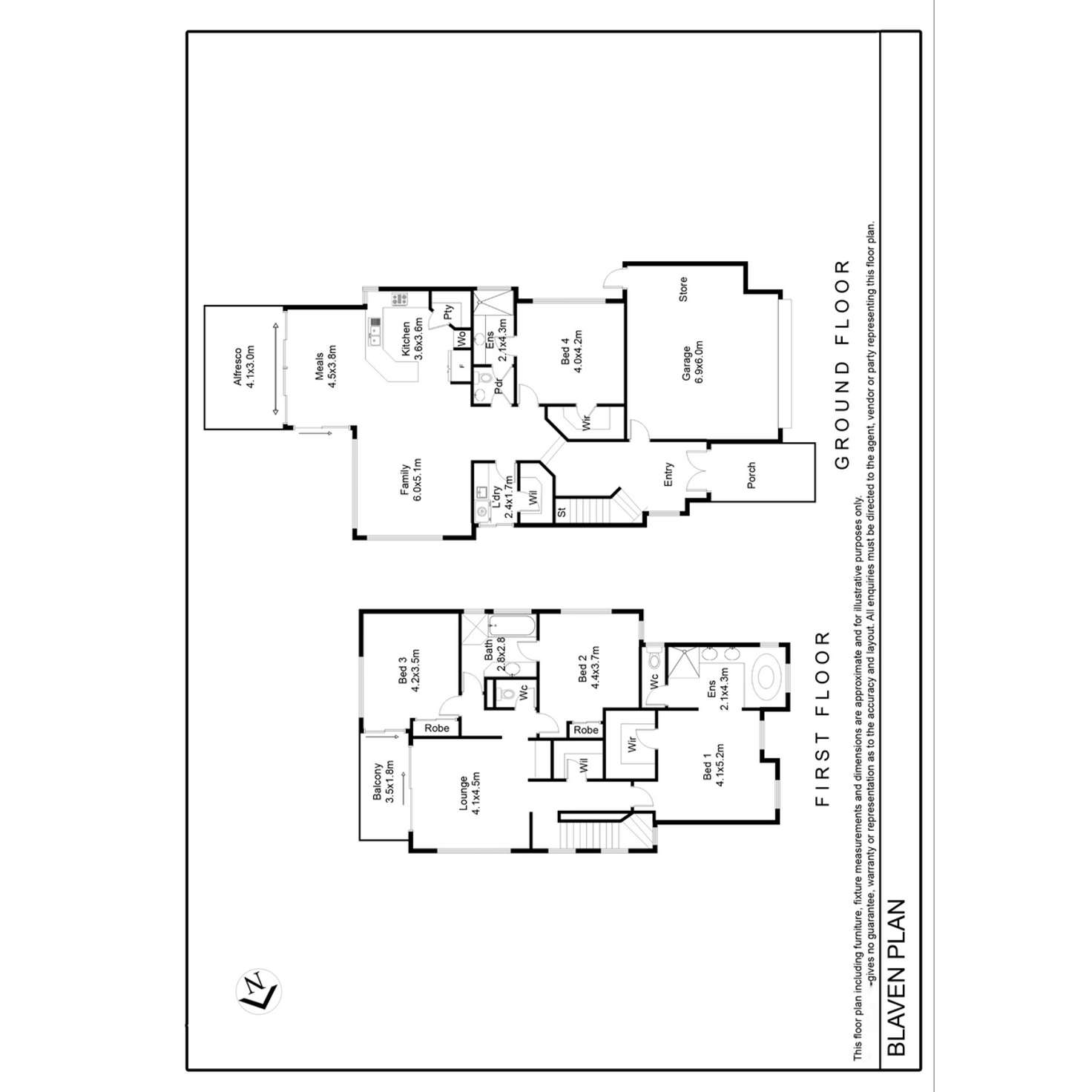 Floorplan of Homely house listing, 17A Blaven Way, Ardross WA 6153