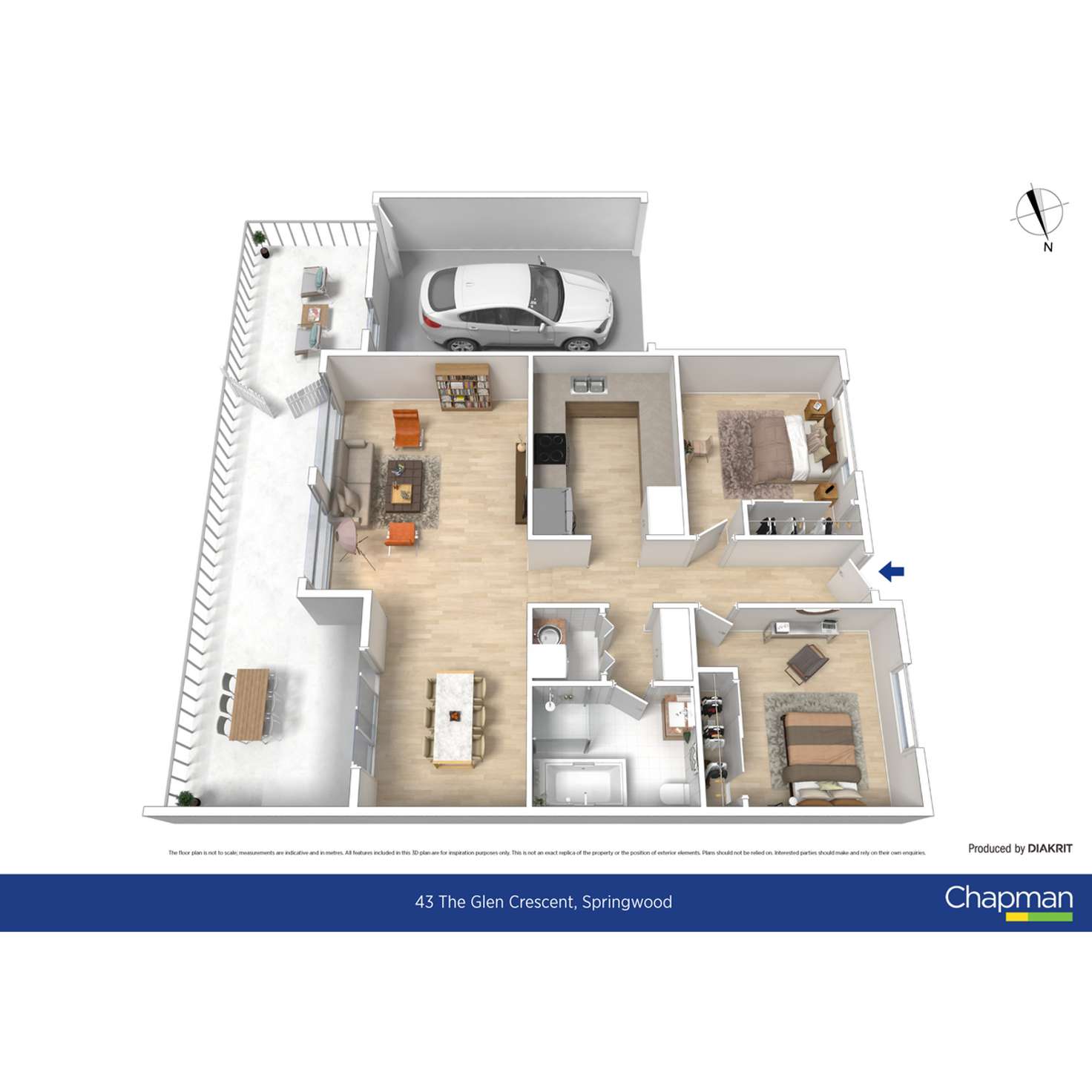 Floorplan of Homely villa listing, 43 The Glen Crescent, Springwood NSW 2777