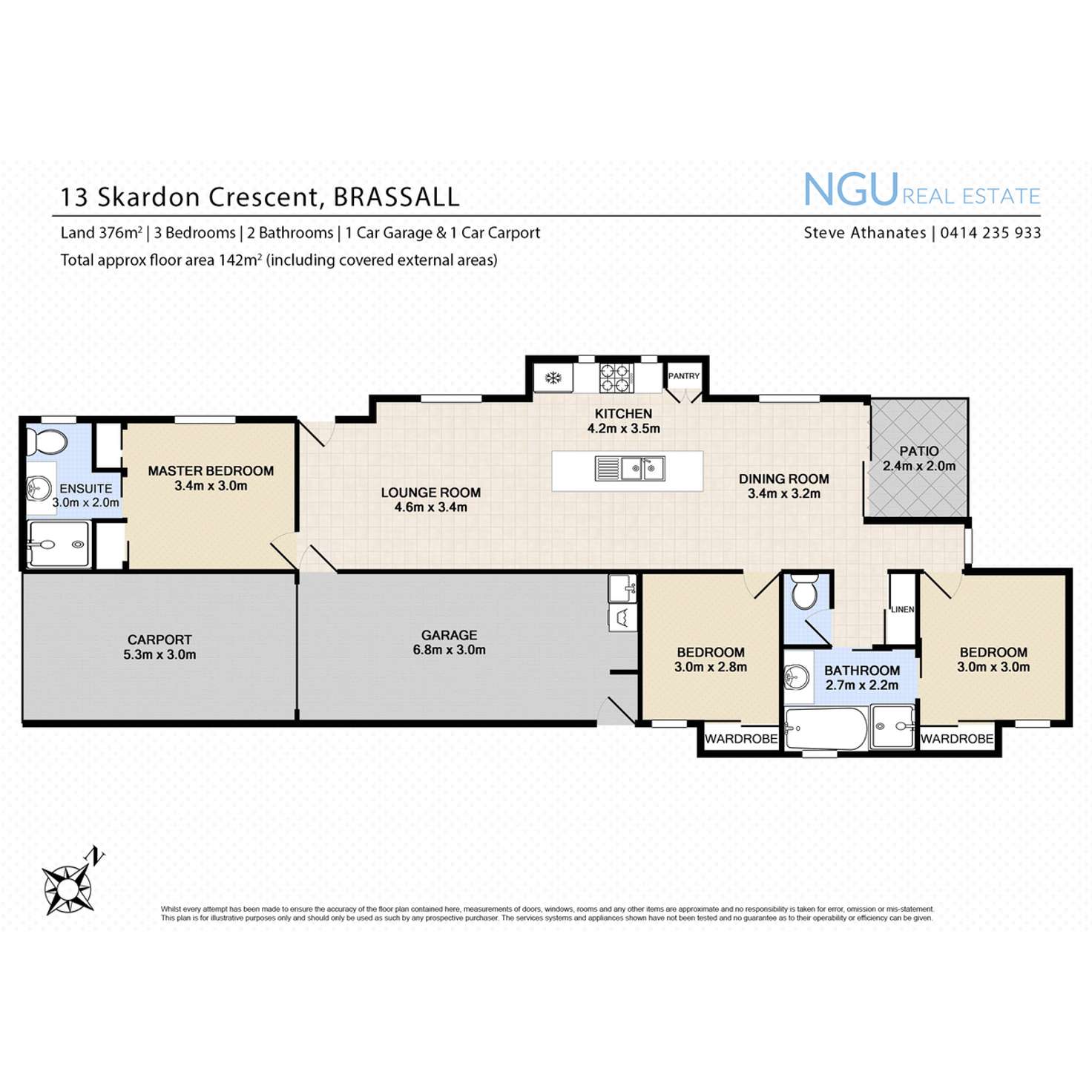 Floorplan of Homely house listing, 13 Skardon Crescent, Brassall QLD 4305