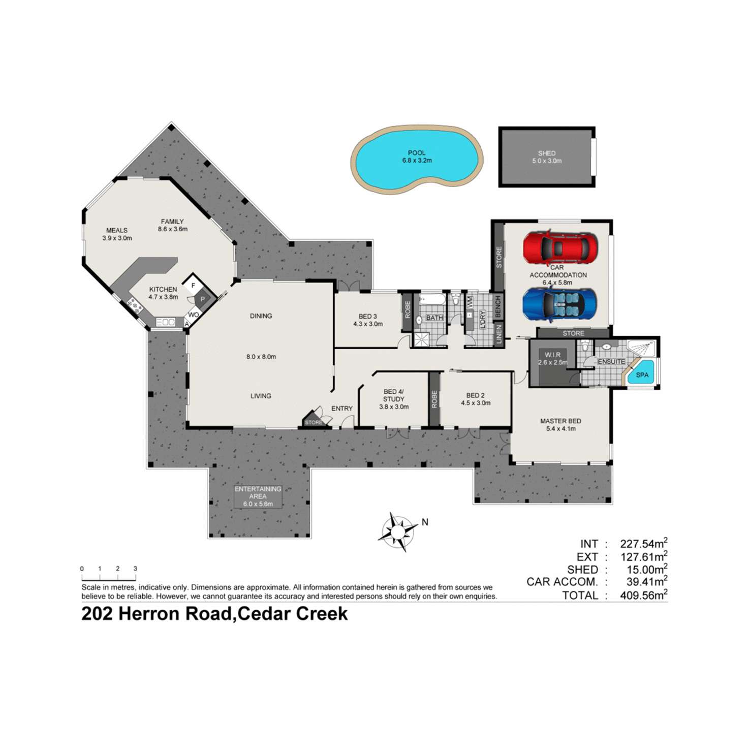 Floorplan of Homely house listing, 202 Herron Road, Cedar Creek QLD 4520