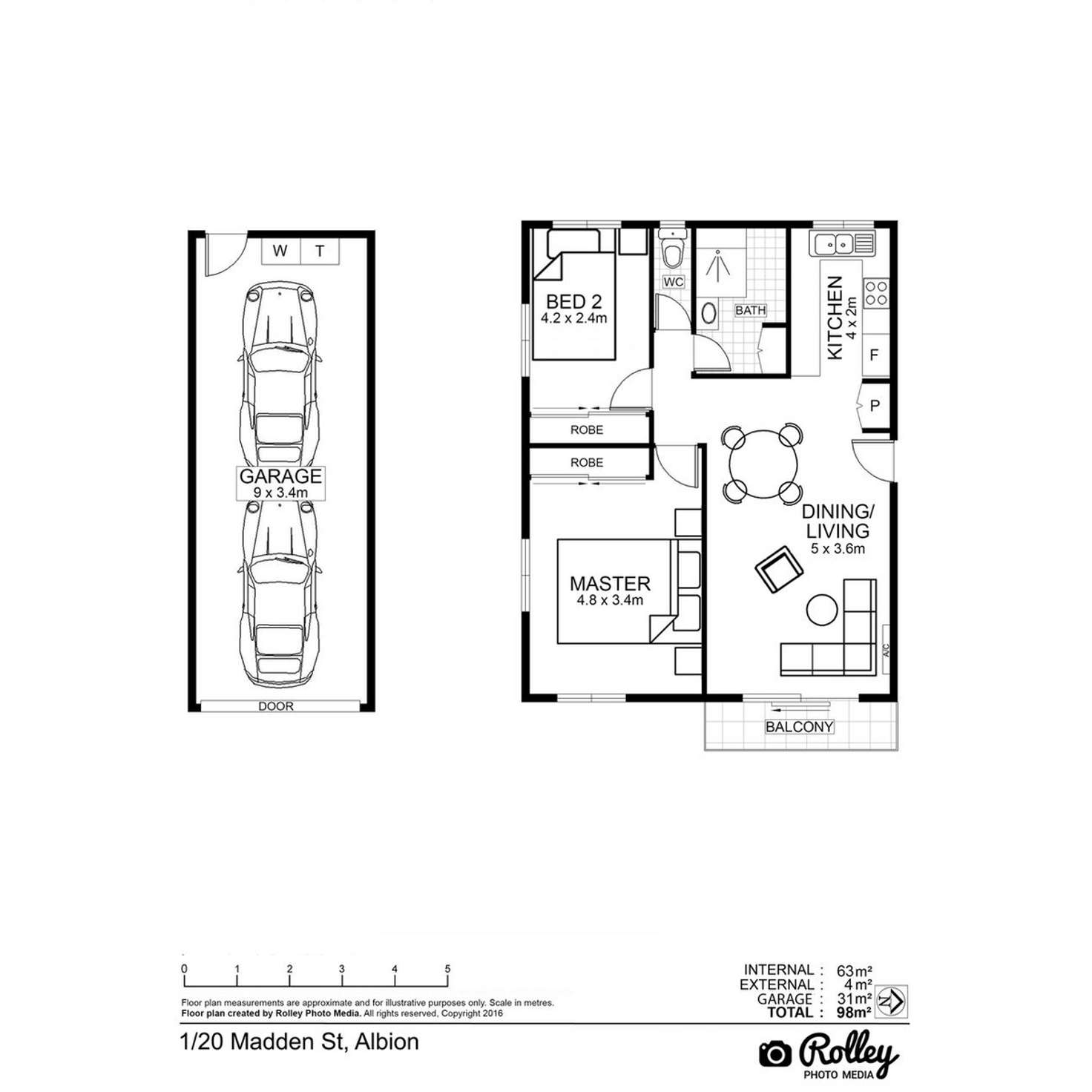 Floorplan of Homely blockOfUnits listing, 1, 2 & 3/20 Madden Street, Albion QLD 4010