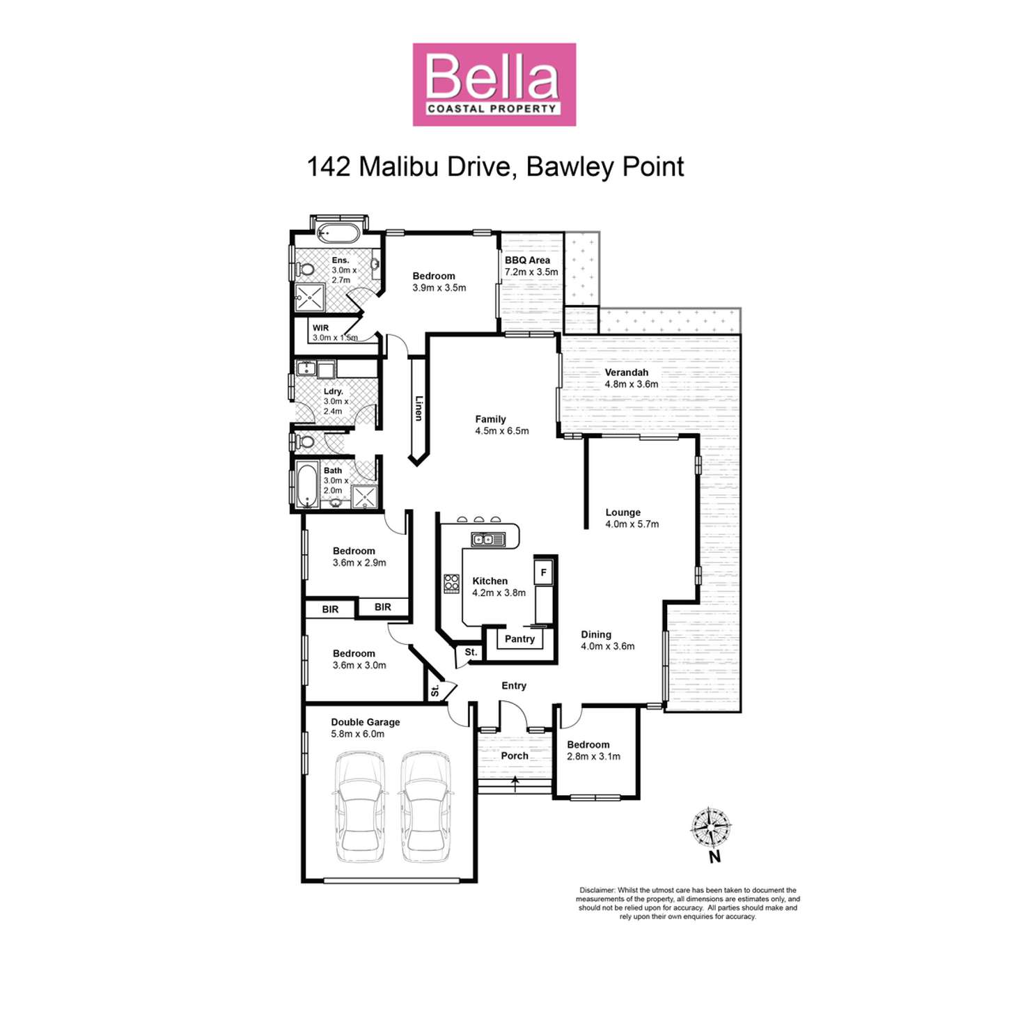 Floorplan of Homely house listing, 142 Malibu Drive, Bawley Point NSW 2539