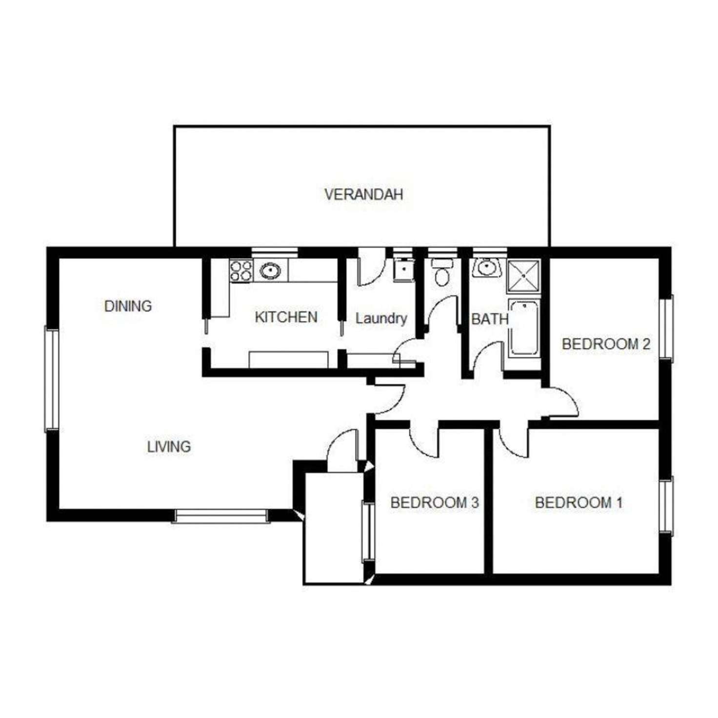Floorplan of Homely house listing, 28 Parham Crescent, Port Augusta SA 5700