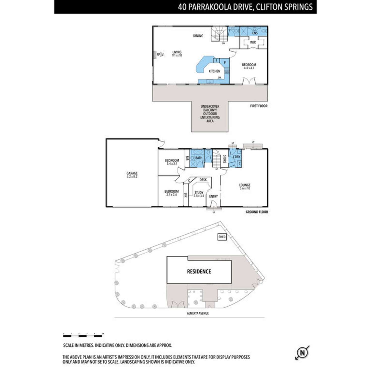 Floorplan of Homely house listing, 40 Parrakoola Drive, Clifton Springs VIC 3222