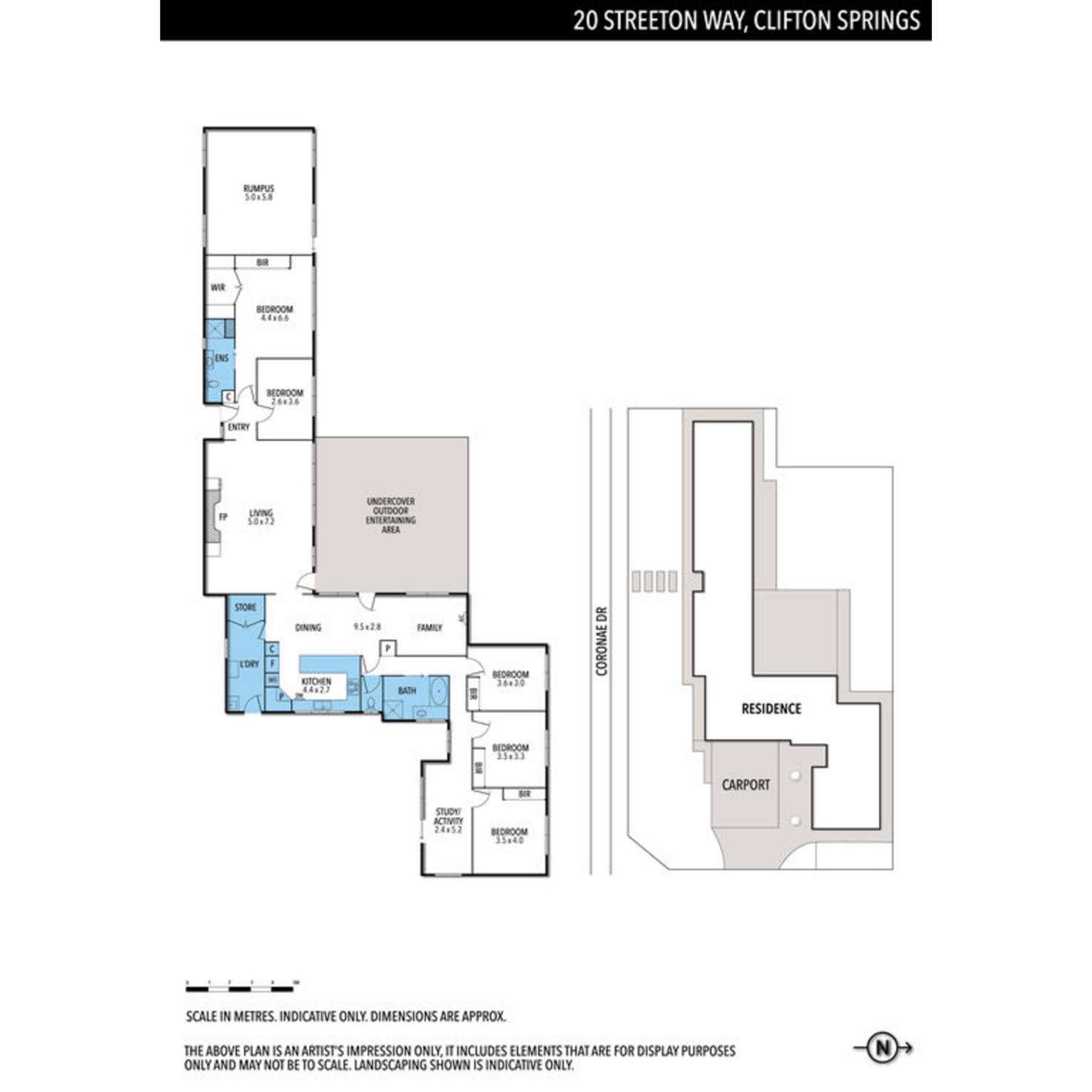 Floorplan of Homely house listing, 20 Streeton Way, Clifton Springs VIC 3222