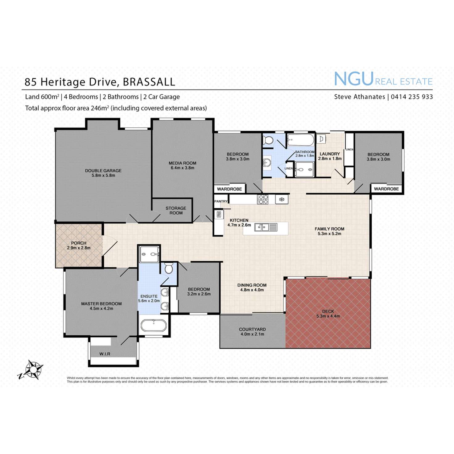 Floorplan of Homely house listing, 85 Heritage Drive, Brassall QLD 4305