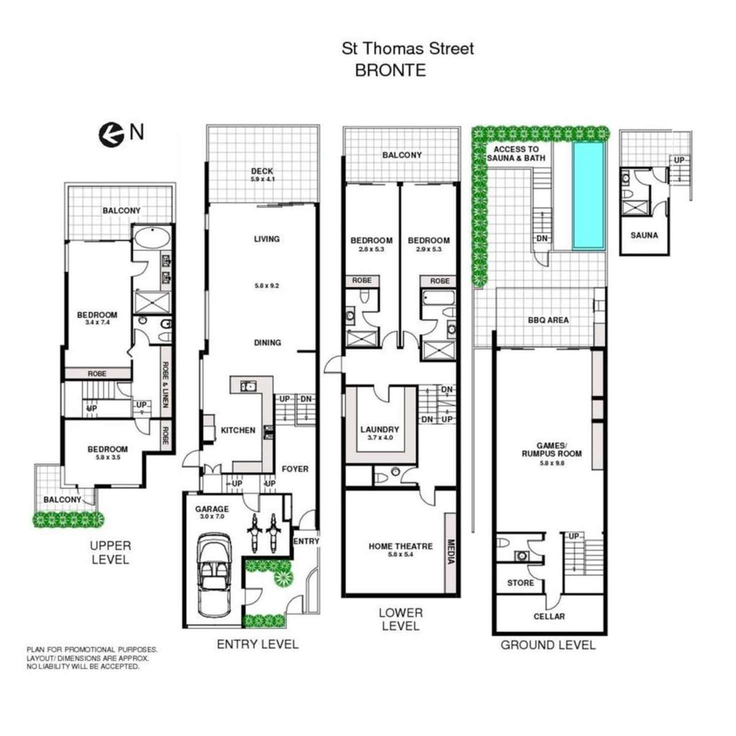 Floorplan of Homely house listing, St Thomas Street, Bronte NSW 2024