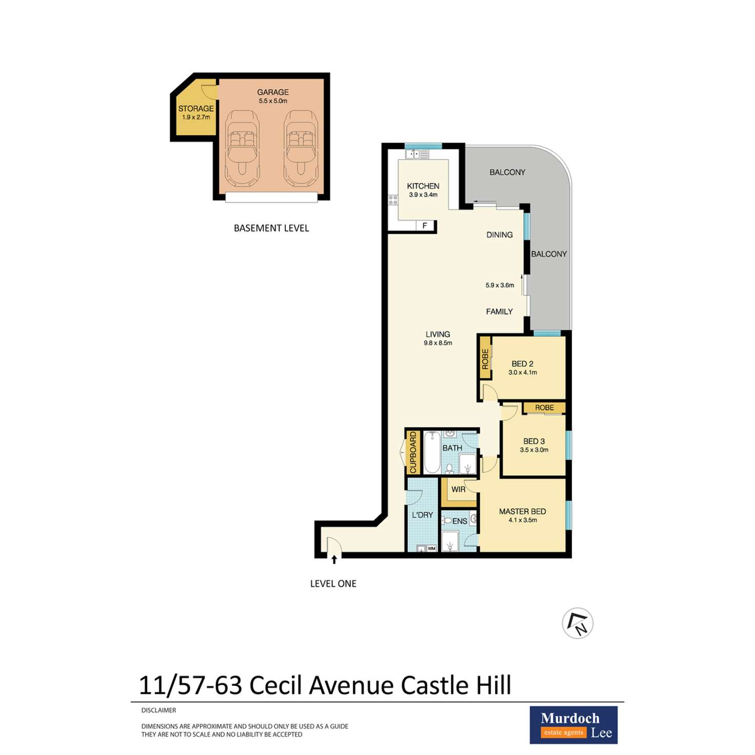 Floorplan of Homely apartment listing, 11/57-63 Cecil Avenue, Castle Hill NSW 2154