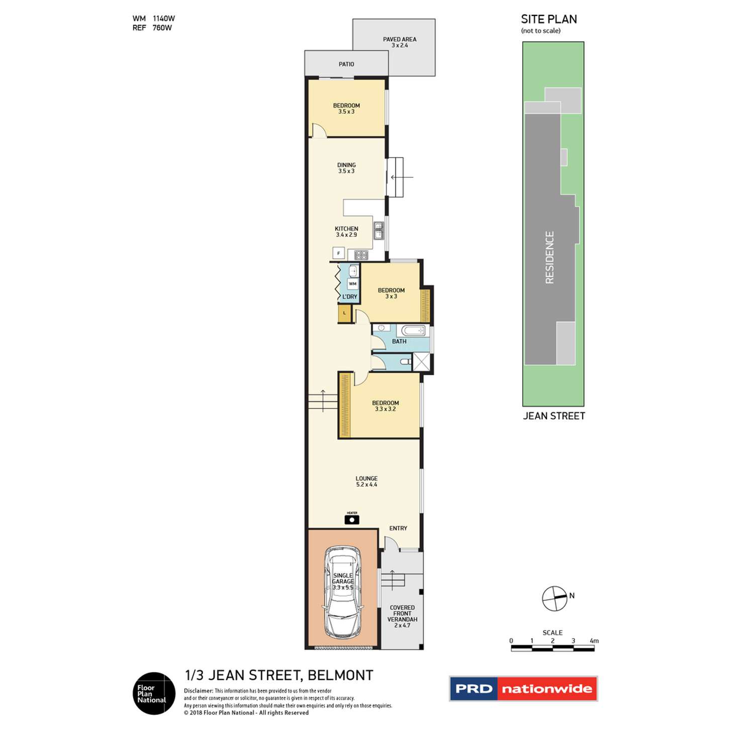 Floorplan of Homely unit listing, 1/3 Jean Street, Belmont NSW 2280