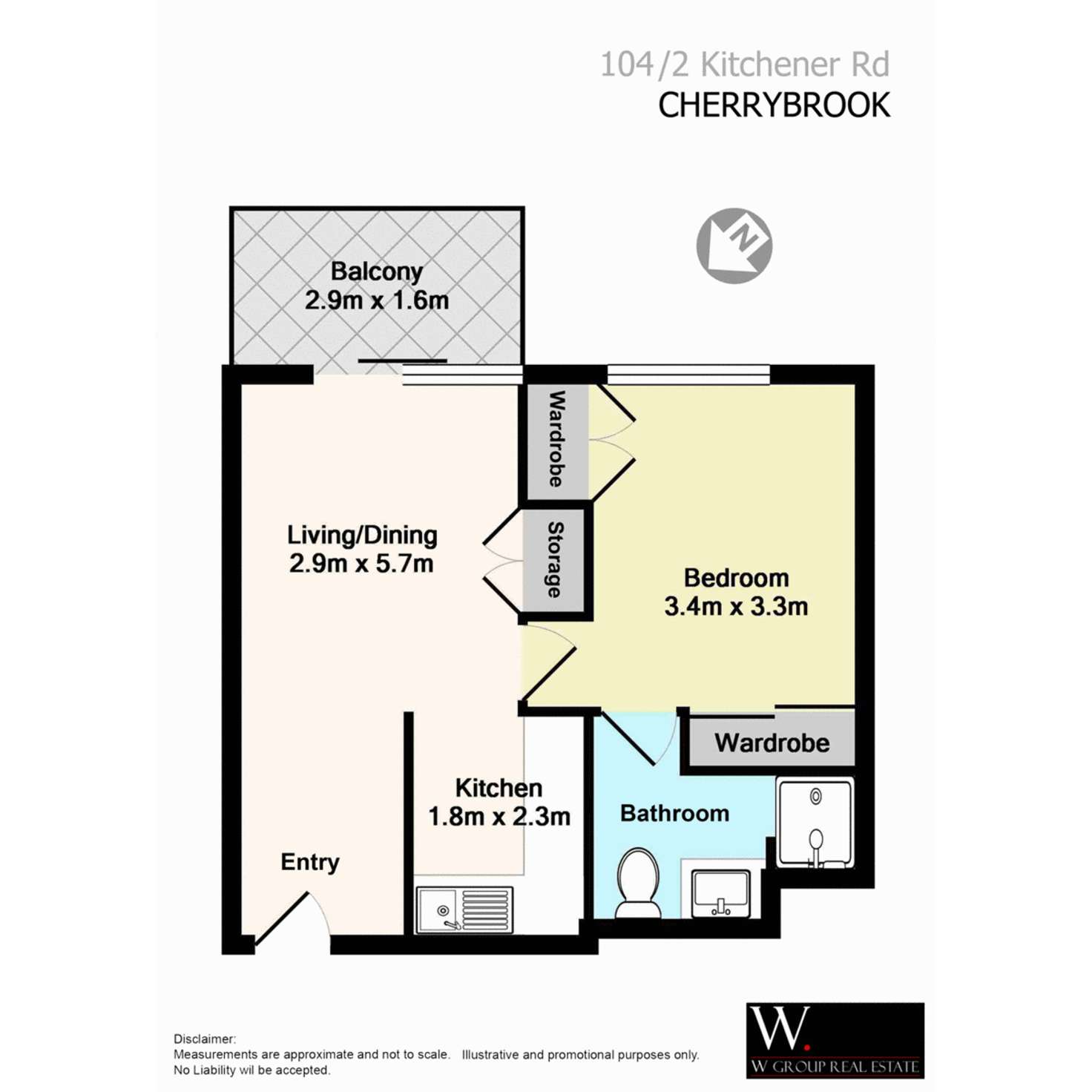 Floorplan of Homely servicedApartment listing, 104/2 Kitchener Road, Cherrybrook NSW 2126