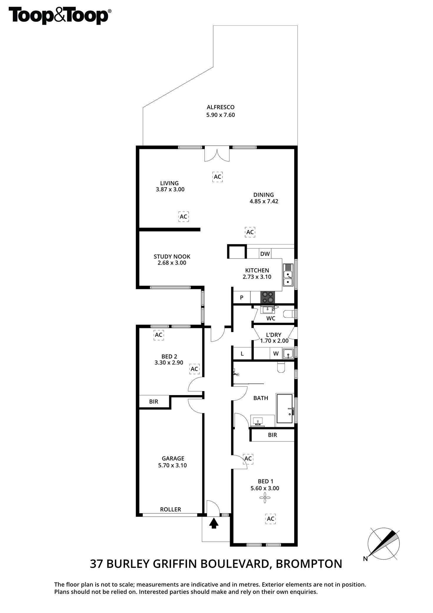 Floorplan of Homely house listing, 37 Burley Griffin Boulevard, Brompton SA 5007