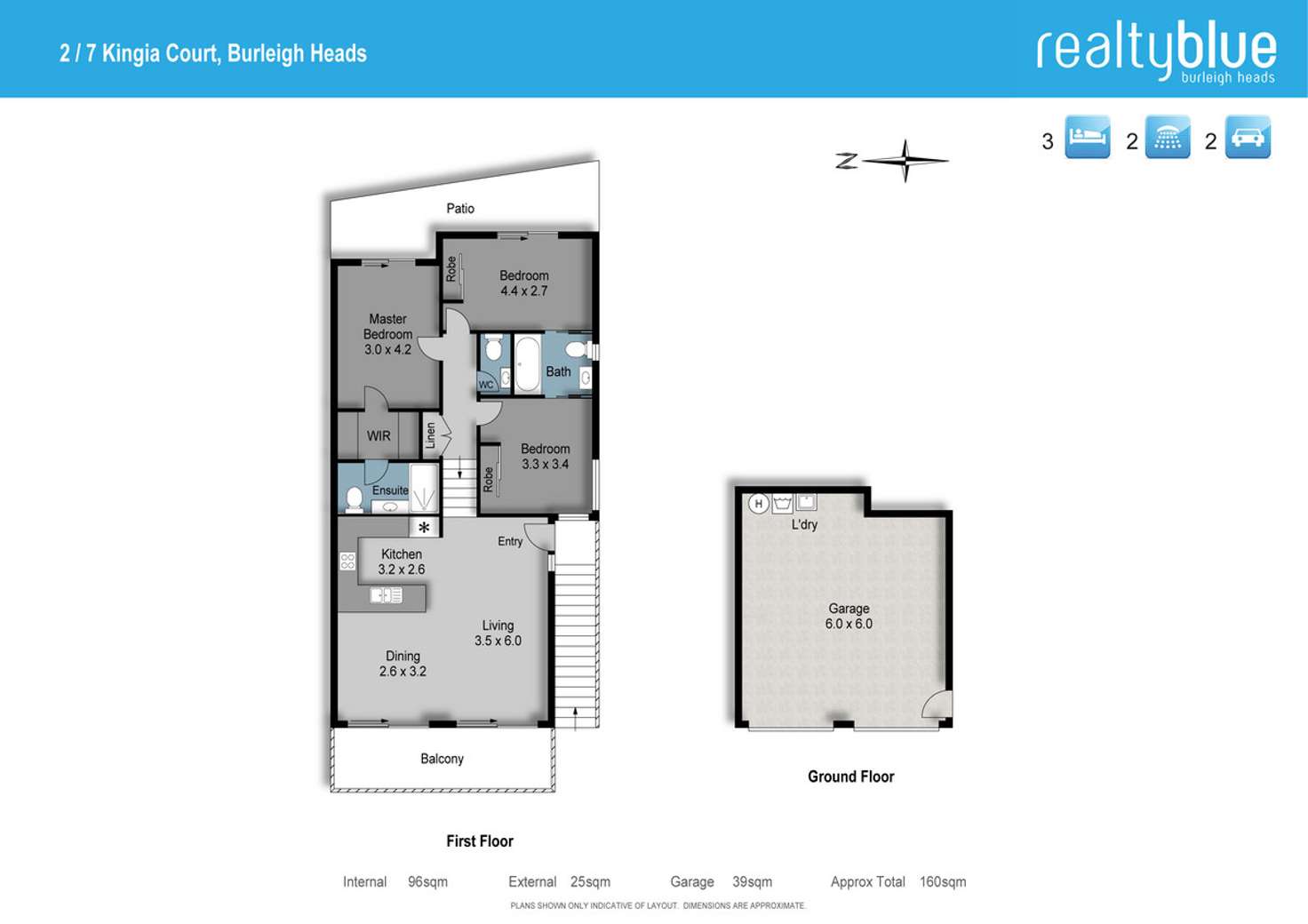 Floorplan of Homely semiDetached listing, 2/7 Kingia Crt, Burleigh Heads QLD 4220
