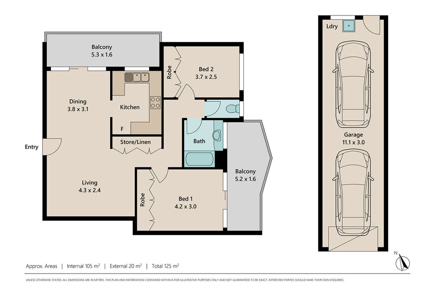 Floorplan of Homely apartment listing, 2/42 Bonney Avenue, Clayfield QLD 4011